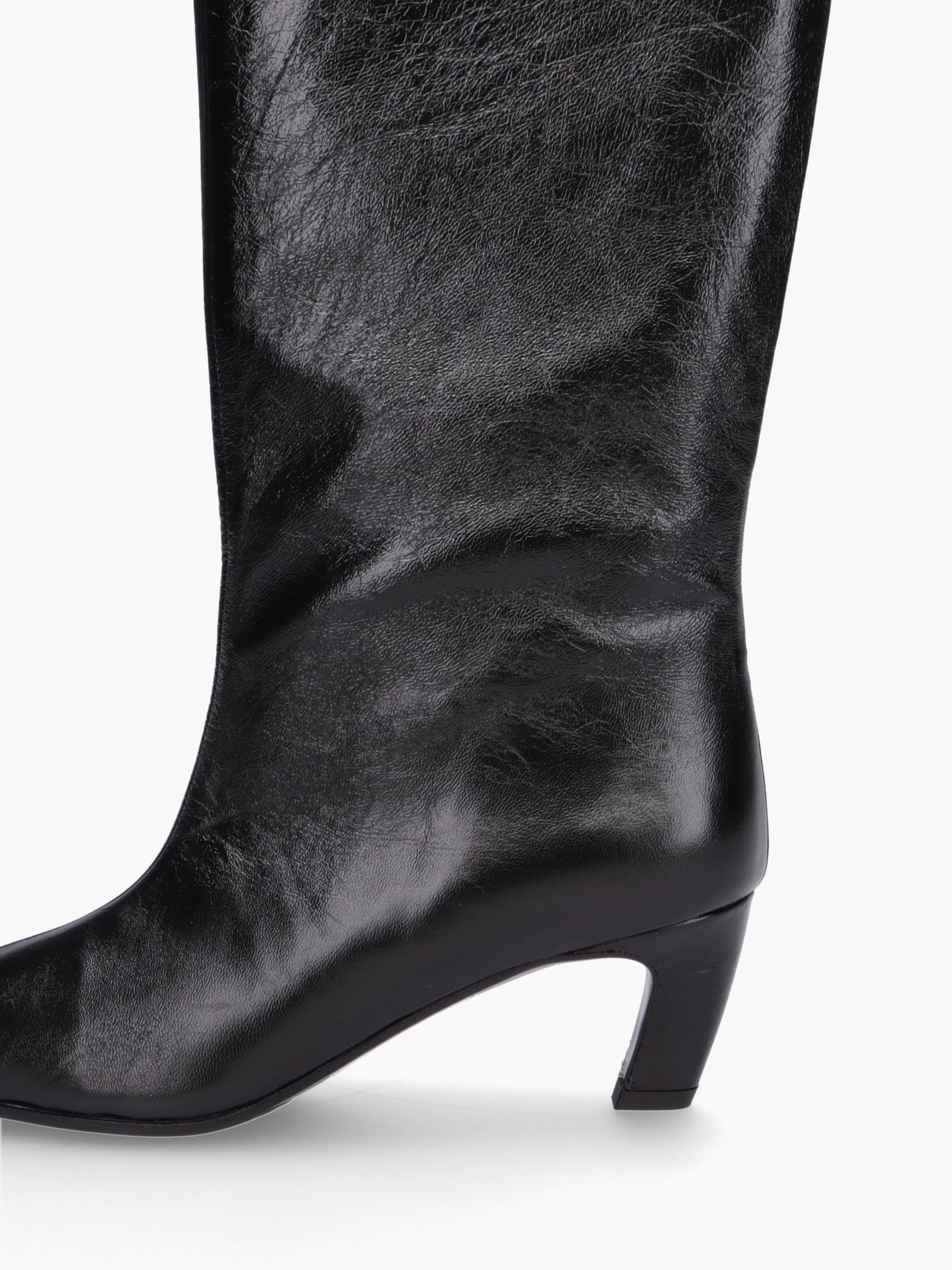 VIONA Glattleder Schwarz, Bekleidung, Schuhwerk, Schuh, Hoher Absatz, Stiefel