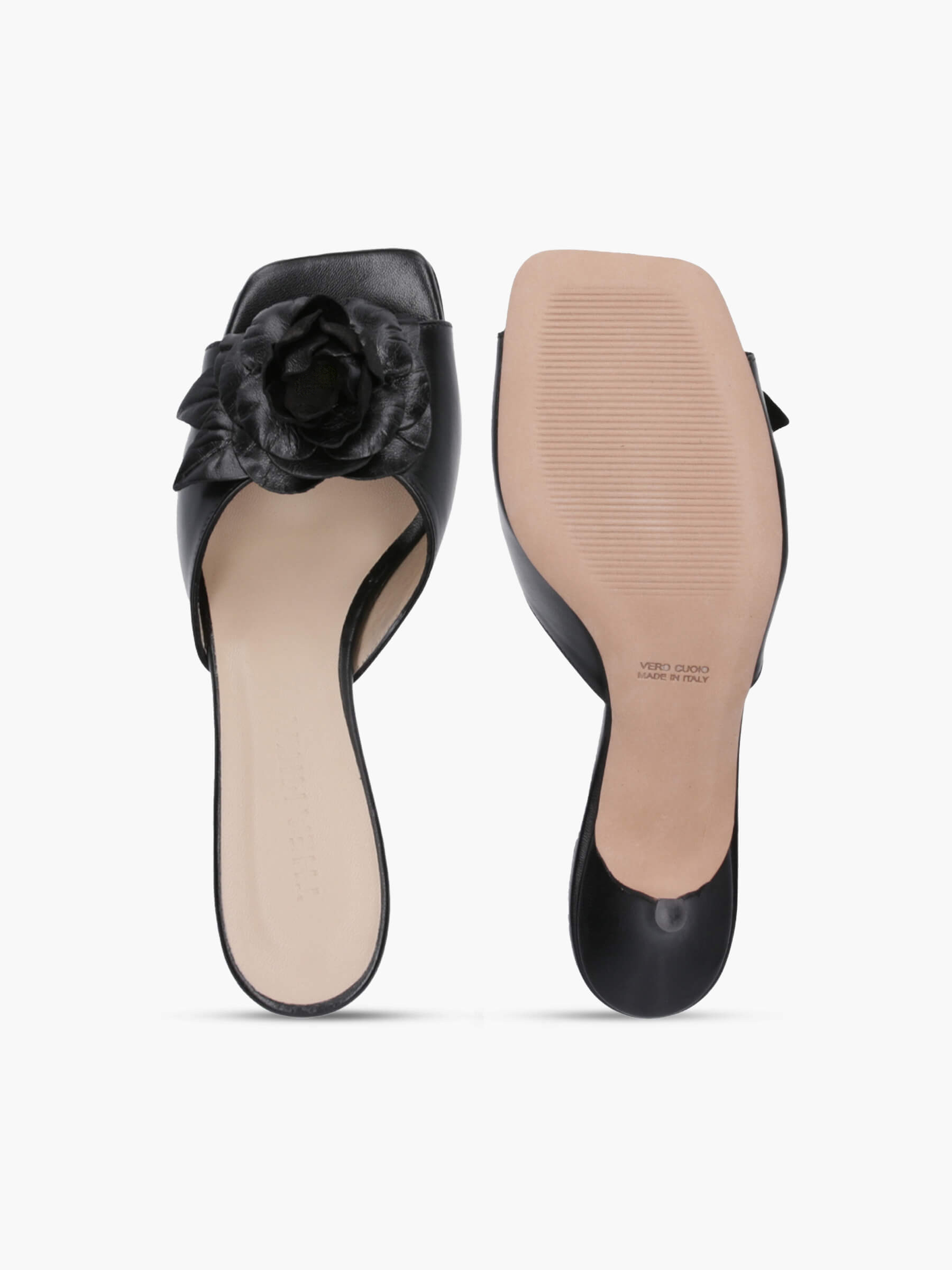 GANKO Glattleder Schwarz, Bekleidung, Schuhwerk, Schuh, Hoher Absatz, Sandale