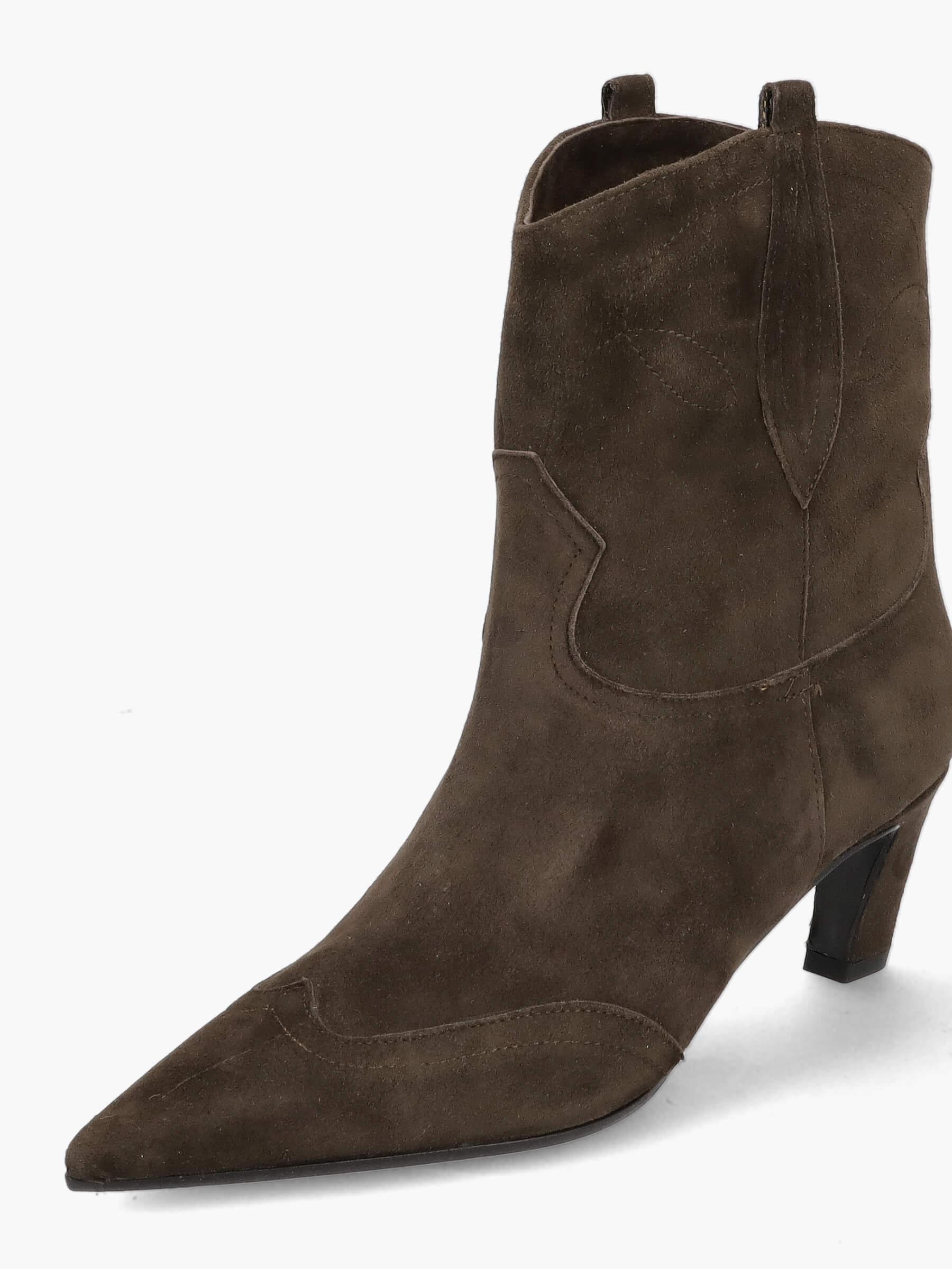 Cowboy-boots-dunkelbraun-50-mm-TMC452B-0010-0006-Thea-Mika_6_BM Cowboy boots dunkelbraun 50 mm, Bekleidung, Schuhwerk, Schuh, Wildleder, Hoher Absatz