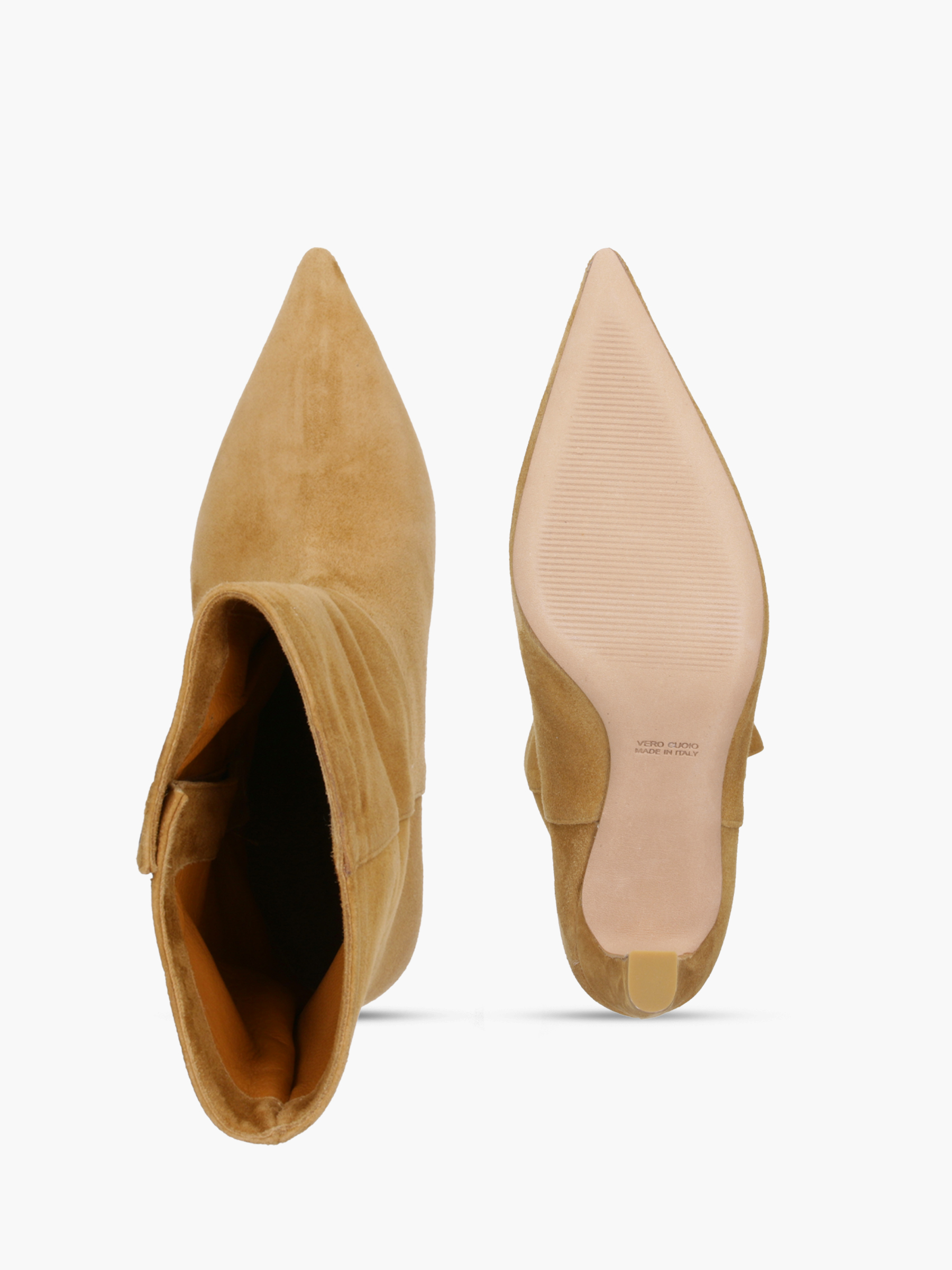 VANTA Veloursleder Beige, Schuhwerk, Schuh, Wildleder, Hoher Absatz, Handschuh