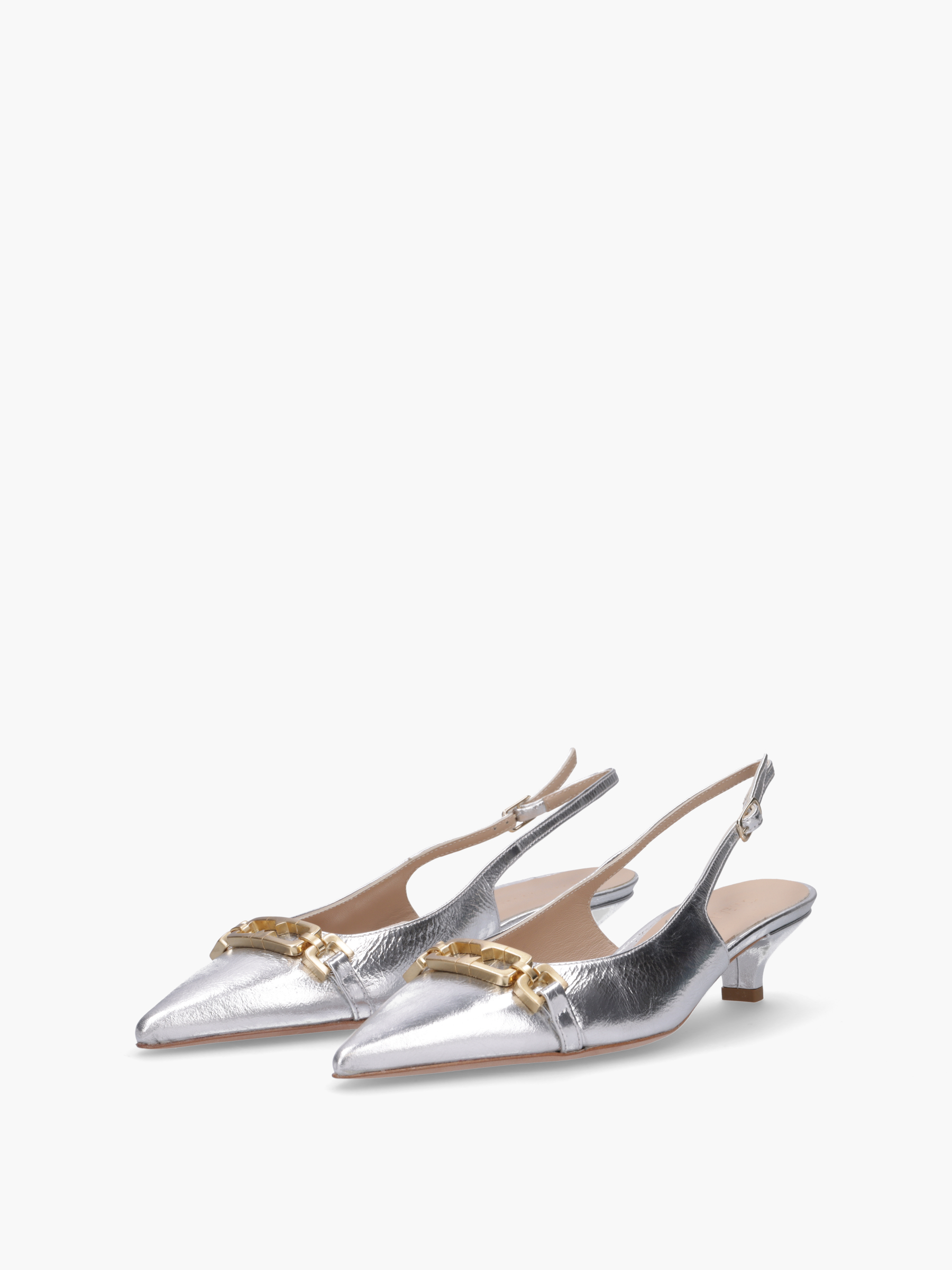 VIKA Metallic-Leder Silber, Bekleidung, Schuhwerk, Sandale, Schuh, Hoher Absatz