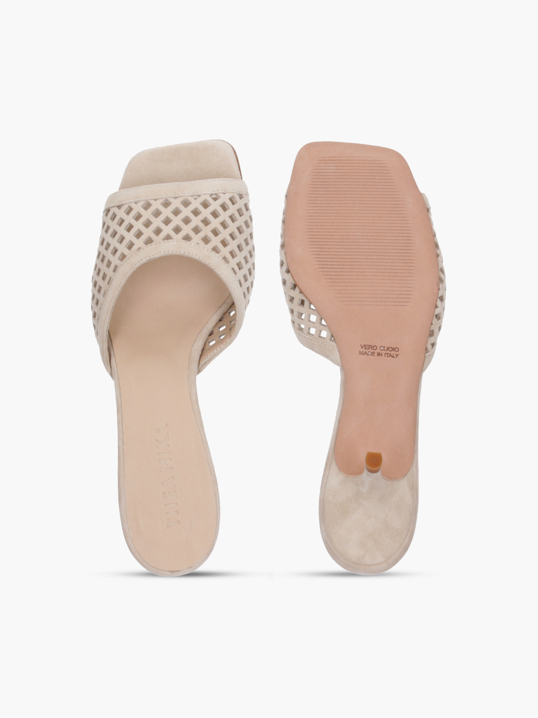 GINA Veloursleder Beige, Bekleidung, Schuhwerk, Schuh, Sandale