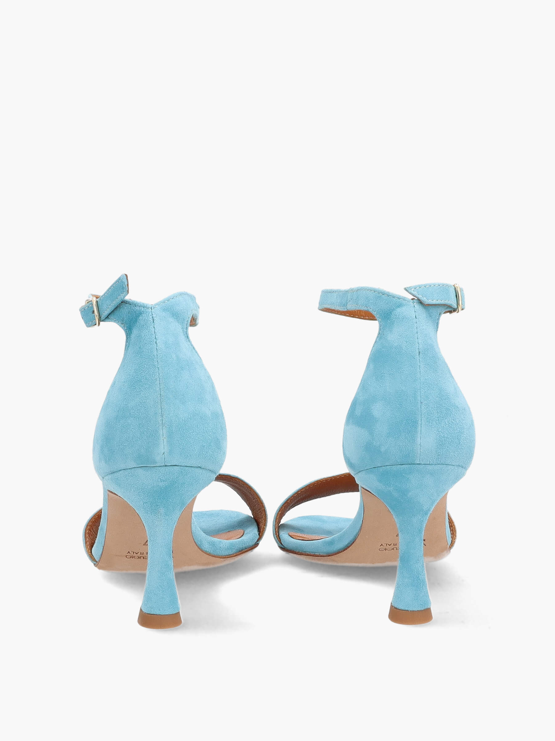 Riemchen-Sandalen turchese 70 mm, Bekleidung, Schuhwerk, Sandale, Schuh, Hoher Absatz