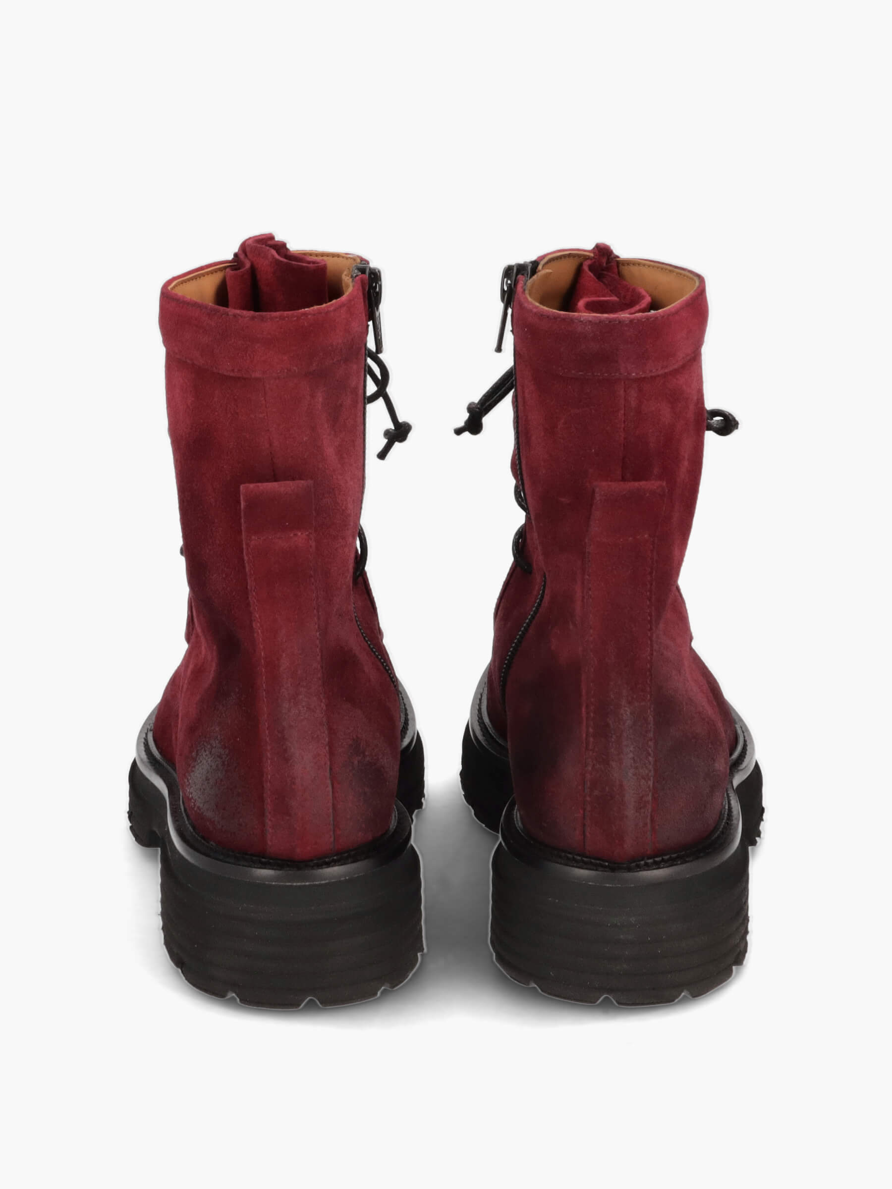  Schnürstiefeletten bordeaux, Wildleder, Kleidung, Schuhwerk, Schuh