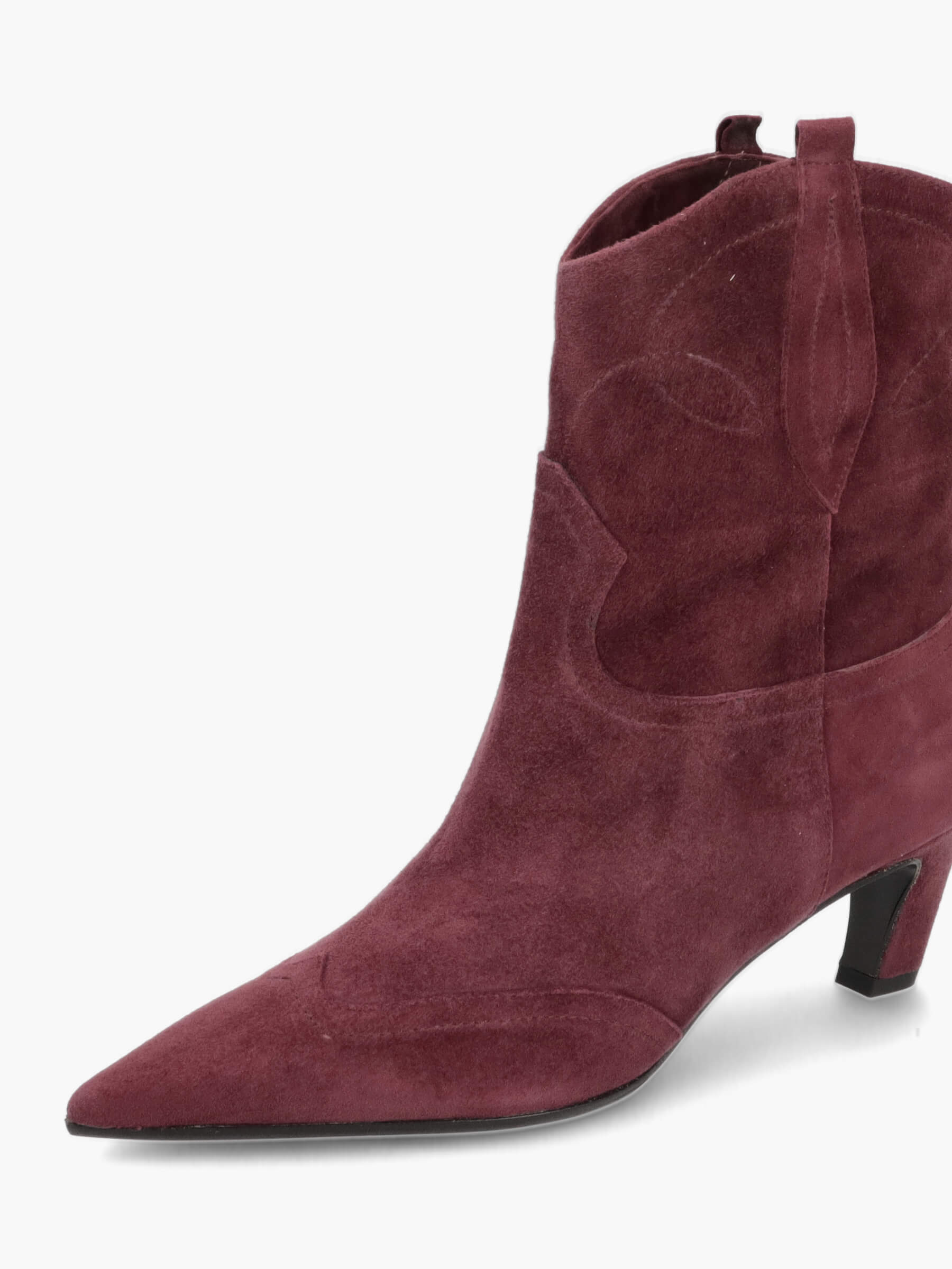 Cowboy boots dunkelrot 50 mm, Bekleidung, Schuhwerk, Schuh, Hoher Absatz, Wildleder