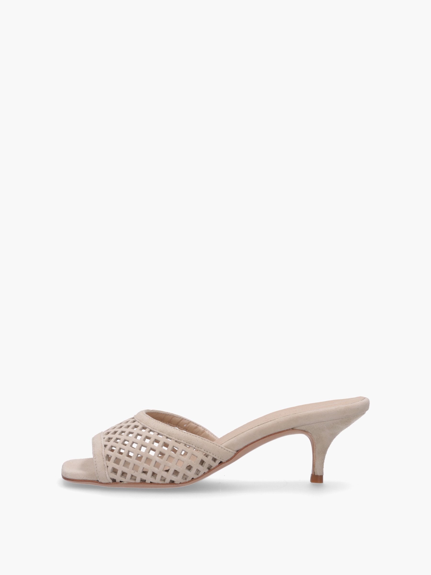 GINA Veloursleder Beige, Bekleidung, Schuhwerk, Schuh, Sandale, Hoher Absatz