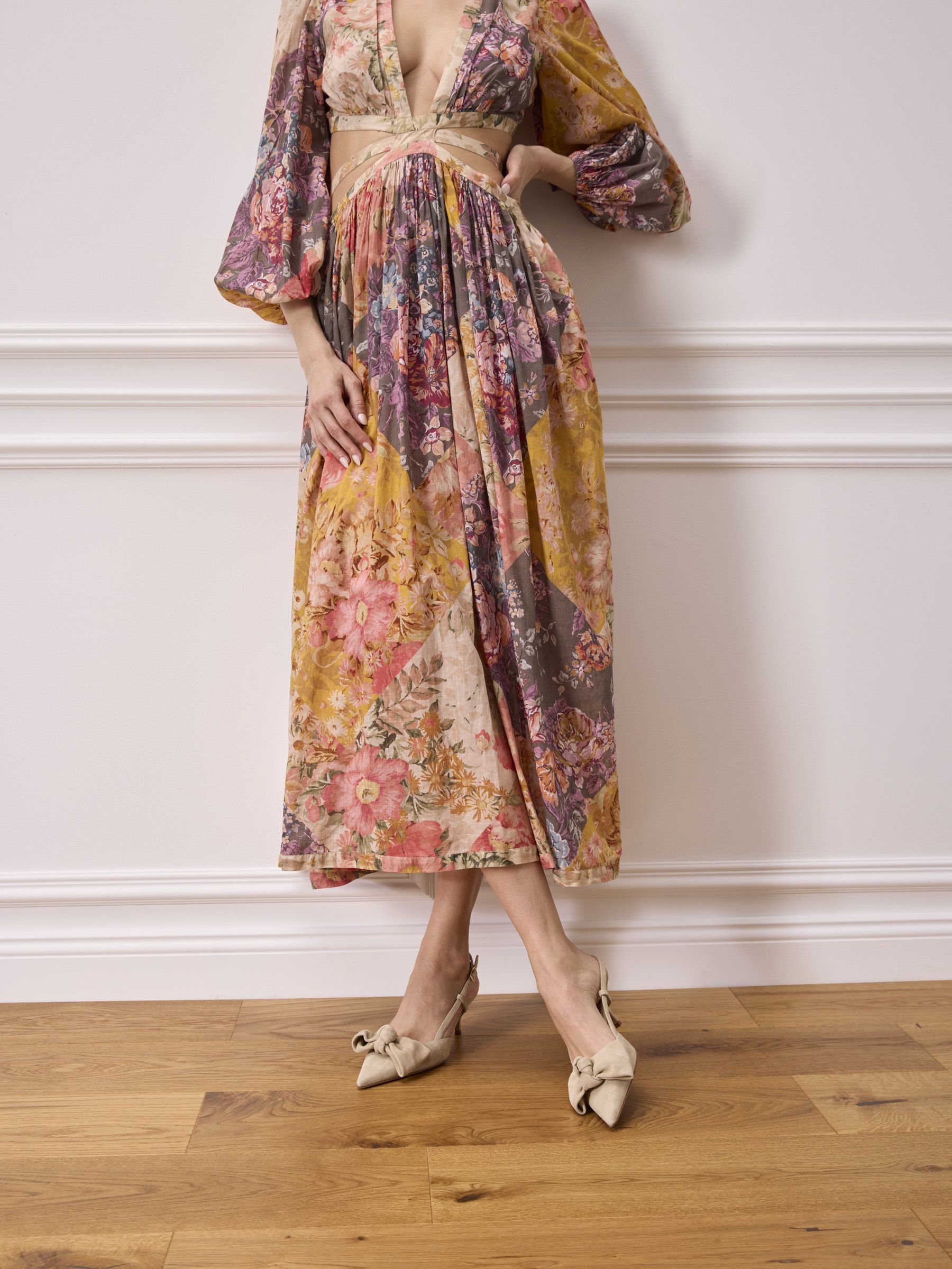 VANI Veloursleder Beige, Kleid, Erwachsener, Weiblich, Person, Frau
