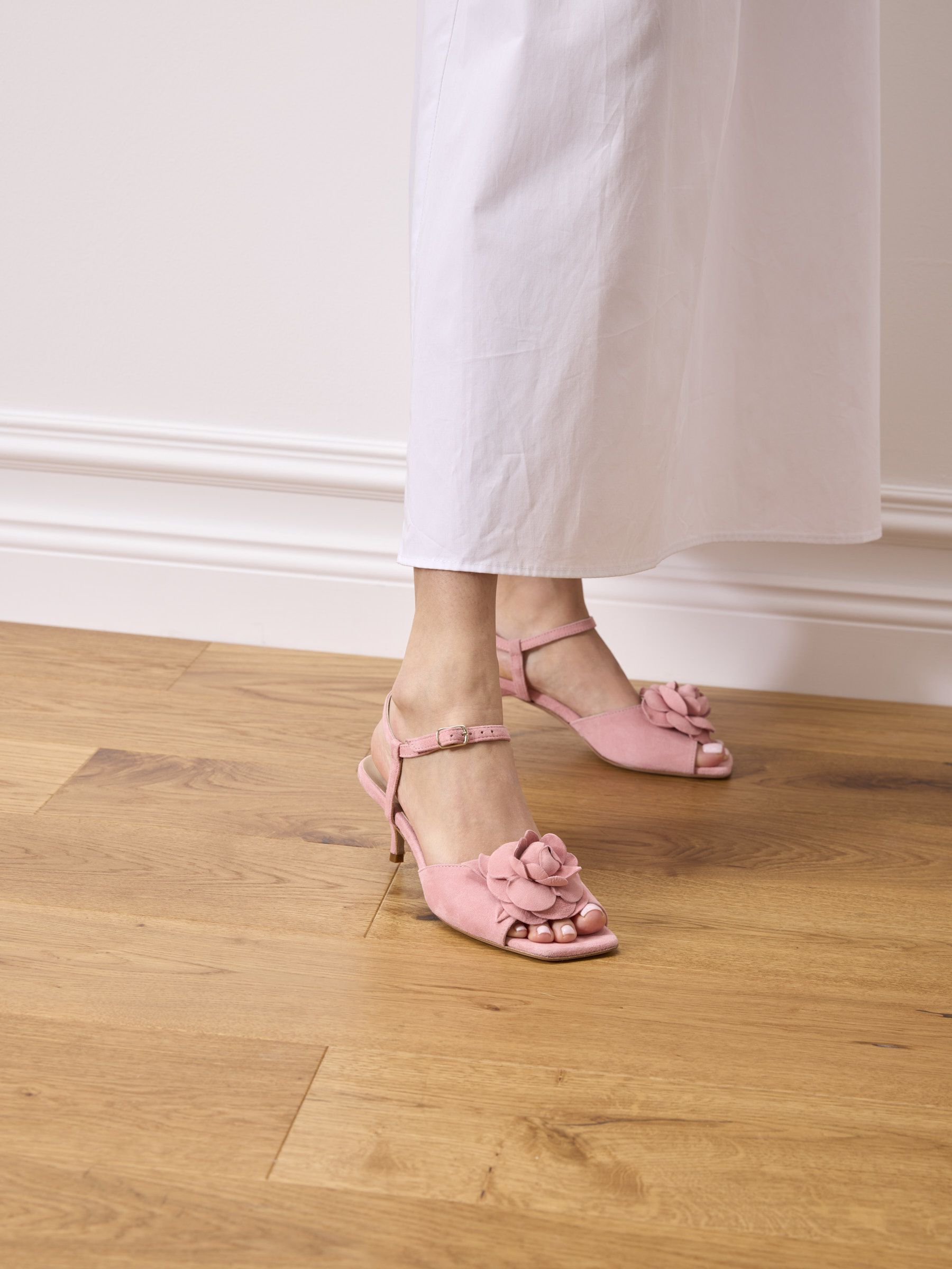 GAARA Veloursleder Rosa, Bekleidung, Schuhwerk, Sandale, Schuh, Hoher Absatz