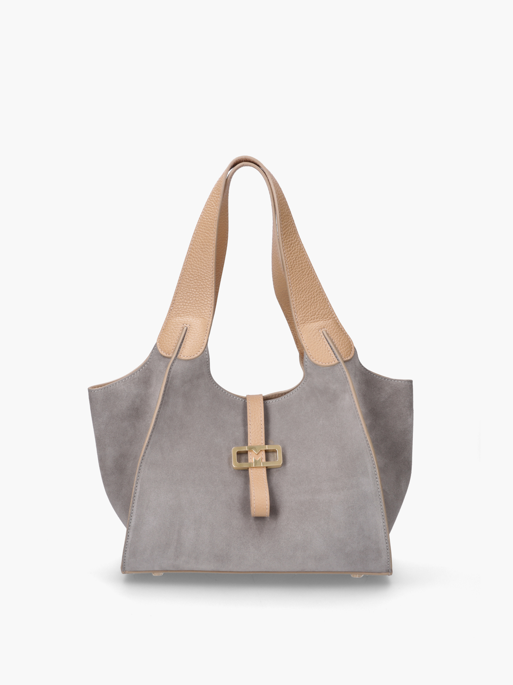 LILY Leder Kombi Grau, Zubehor, Tasche, Handtasche, Leinwand, Tragetasche