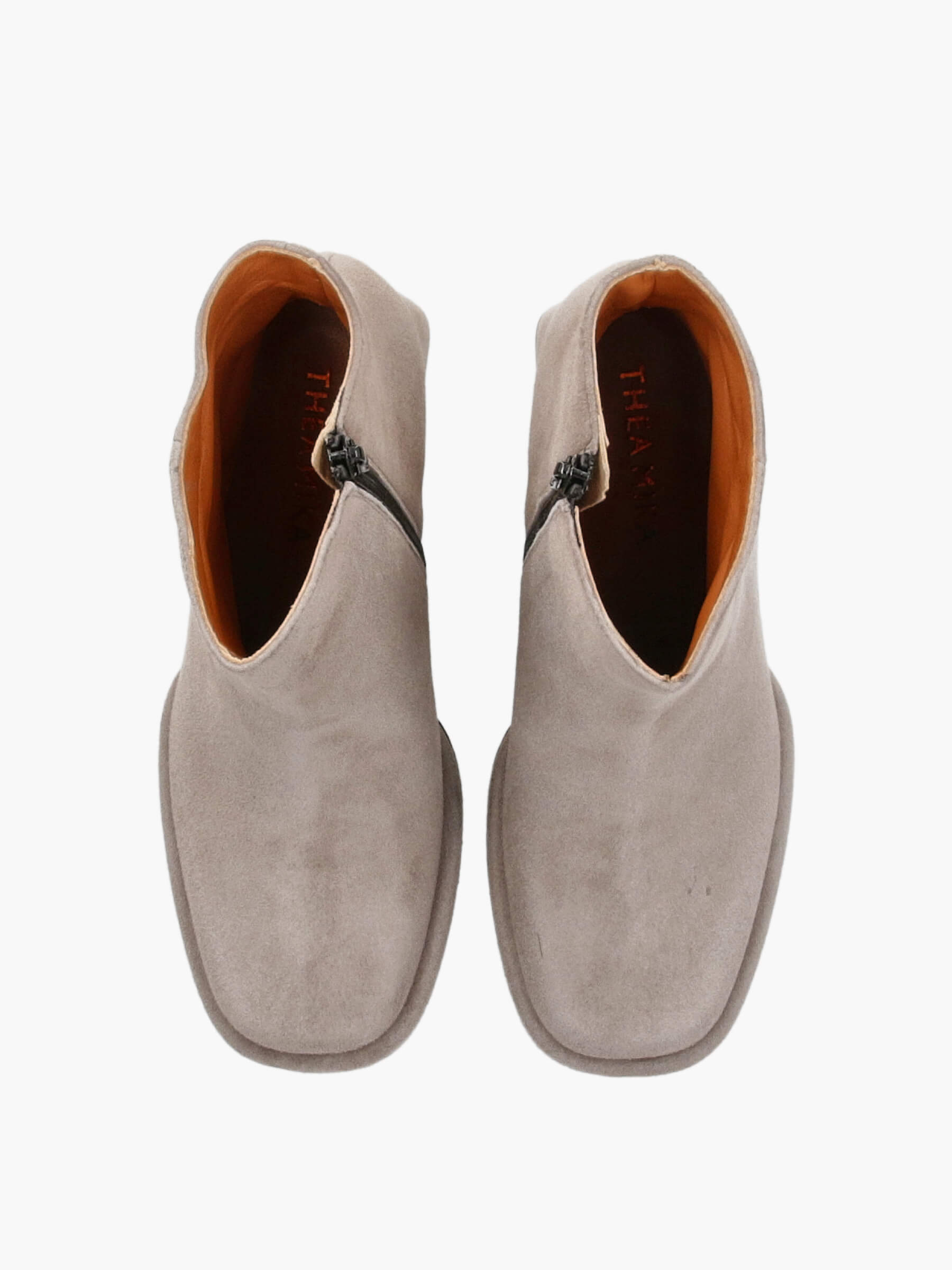 Plateau-Stiefeletten hellbraun 85 mm, Wildleder, Kleidung, Schuhwerk, Schuh