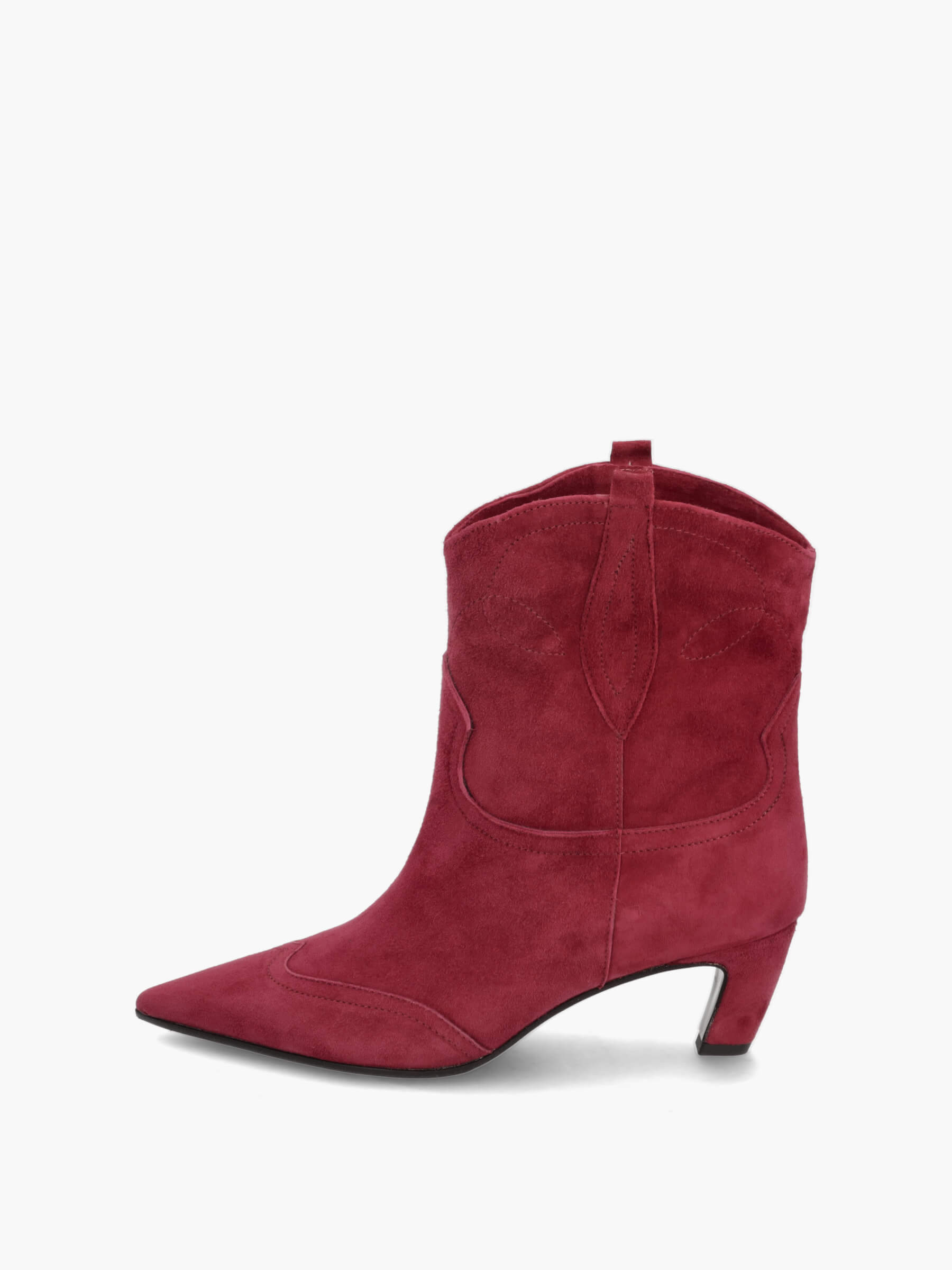 Cowboy boots bordeaux 50 mm, Bekleidung, Schuhwerk, Schuh, Hoher Absatz, Wildleder