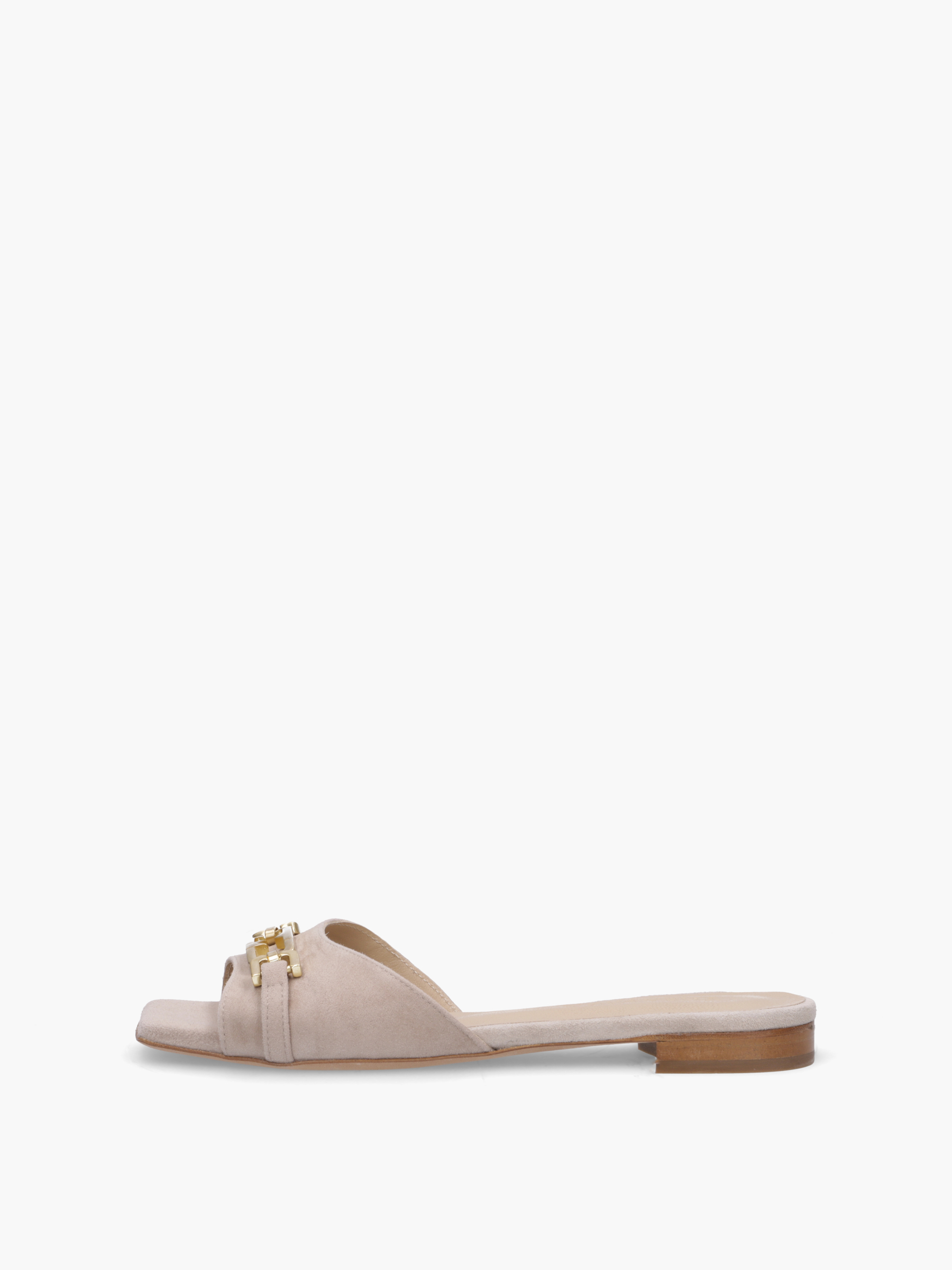 VINA Veloursleder Beige, Bekleidung, Schuhwerk, Sandale