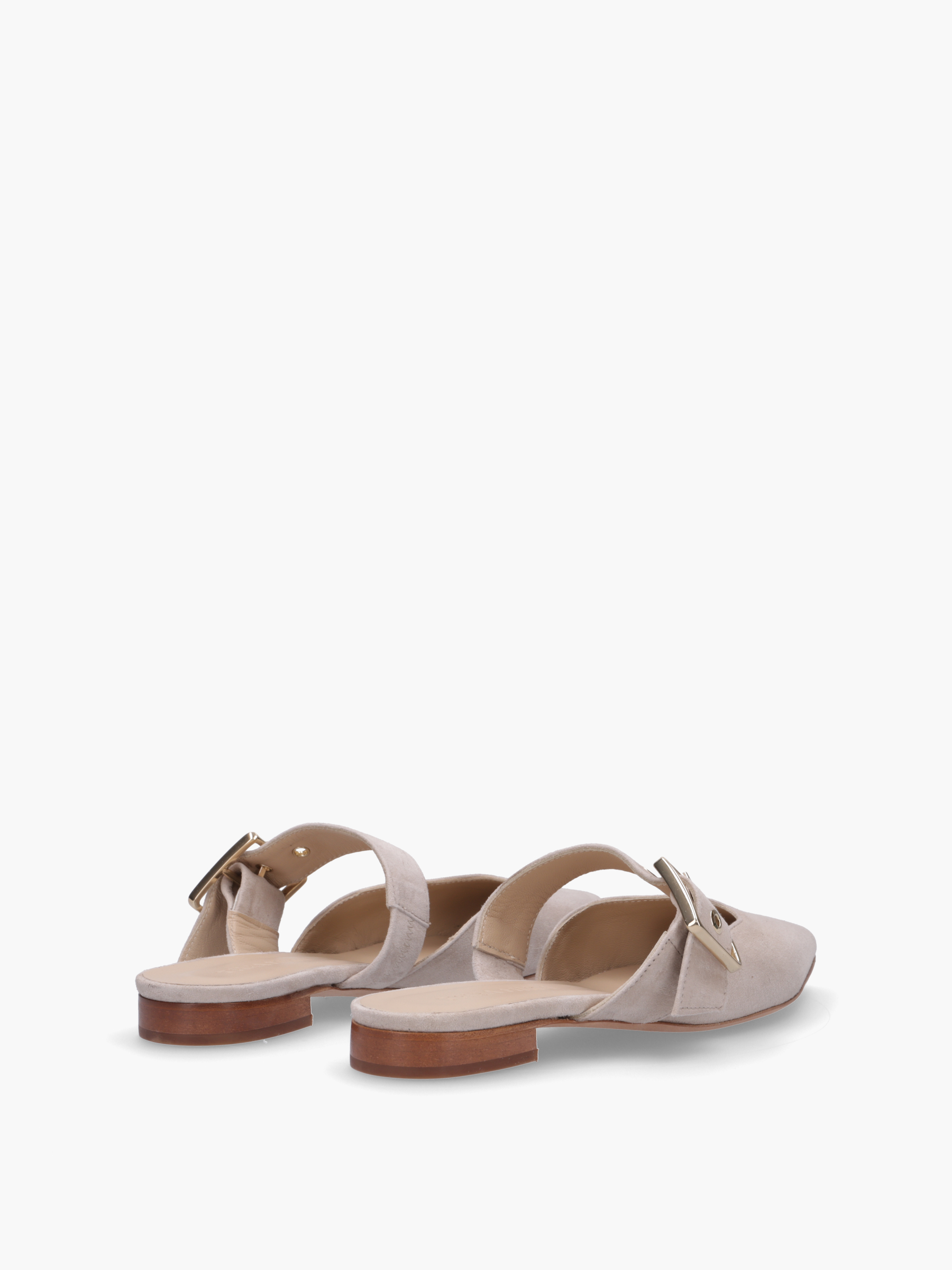 MIWA Veloursleder Beige, Bekleidung, Schuhwerk, Sandale, Schuh