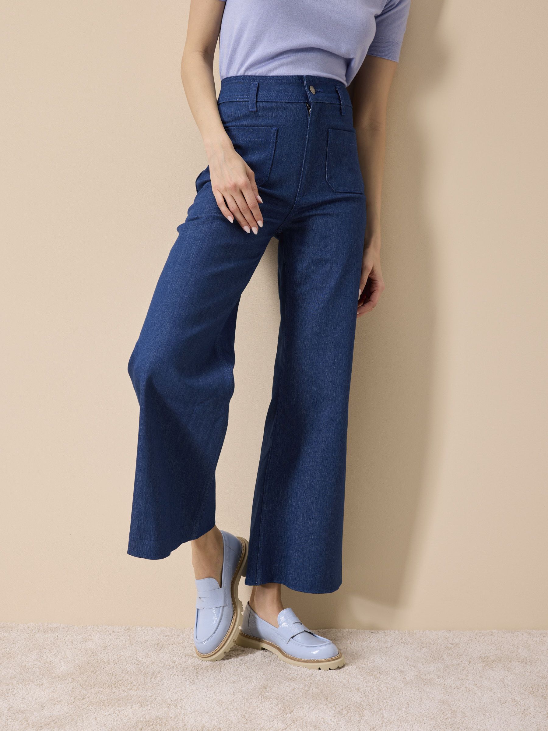 CUI Lackleder Blau, Bekleidung, Hosen, Jeans