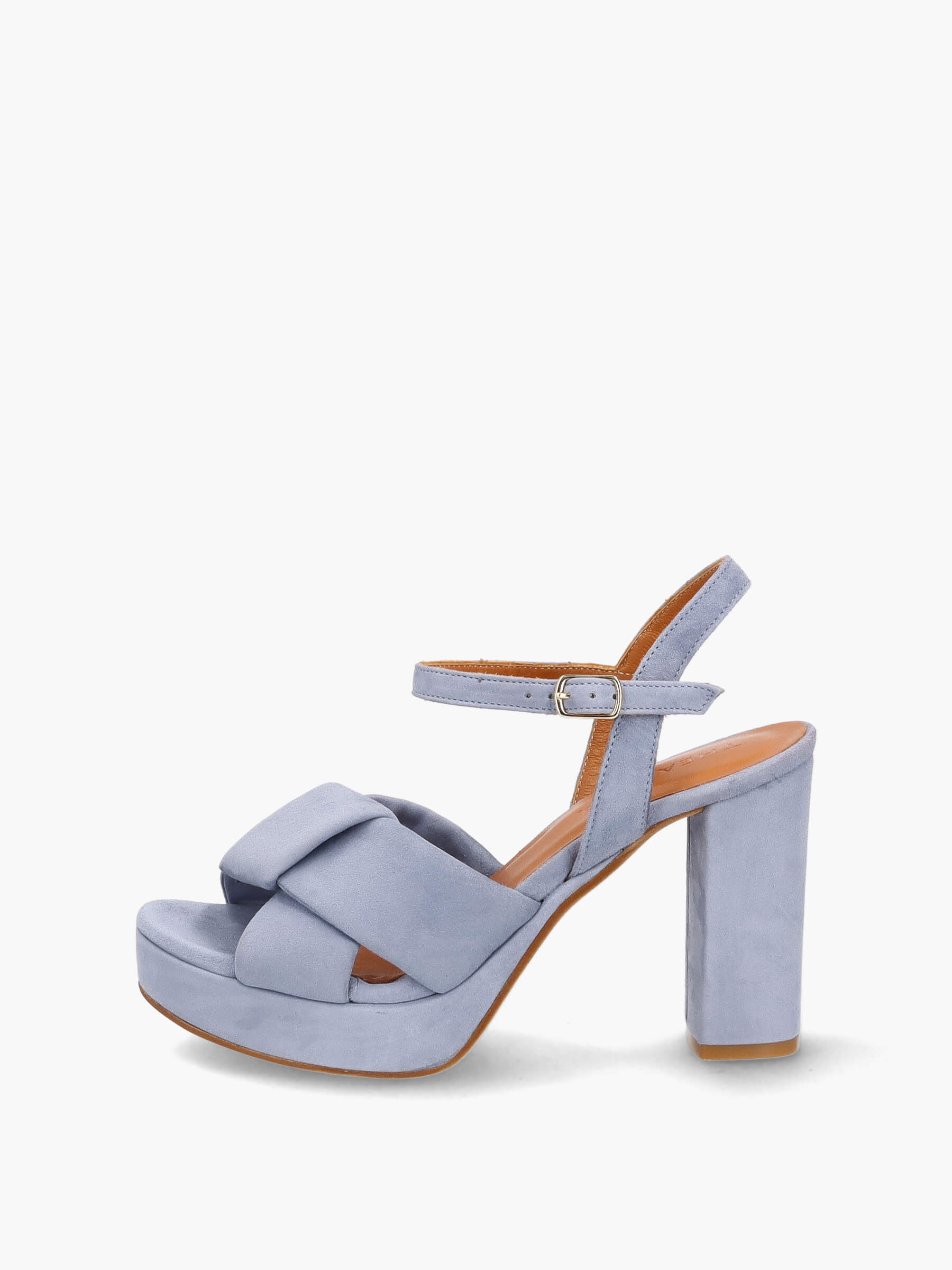 Plateau-Sandalen jeans 100 mm, Bekleidung, Schuhwerk, Sandale, Schuh, Hoher Absatz