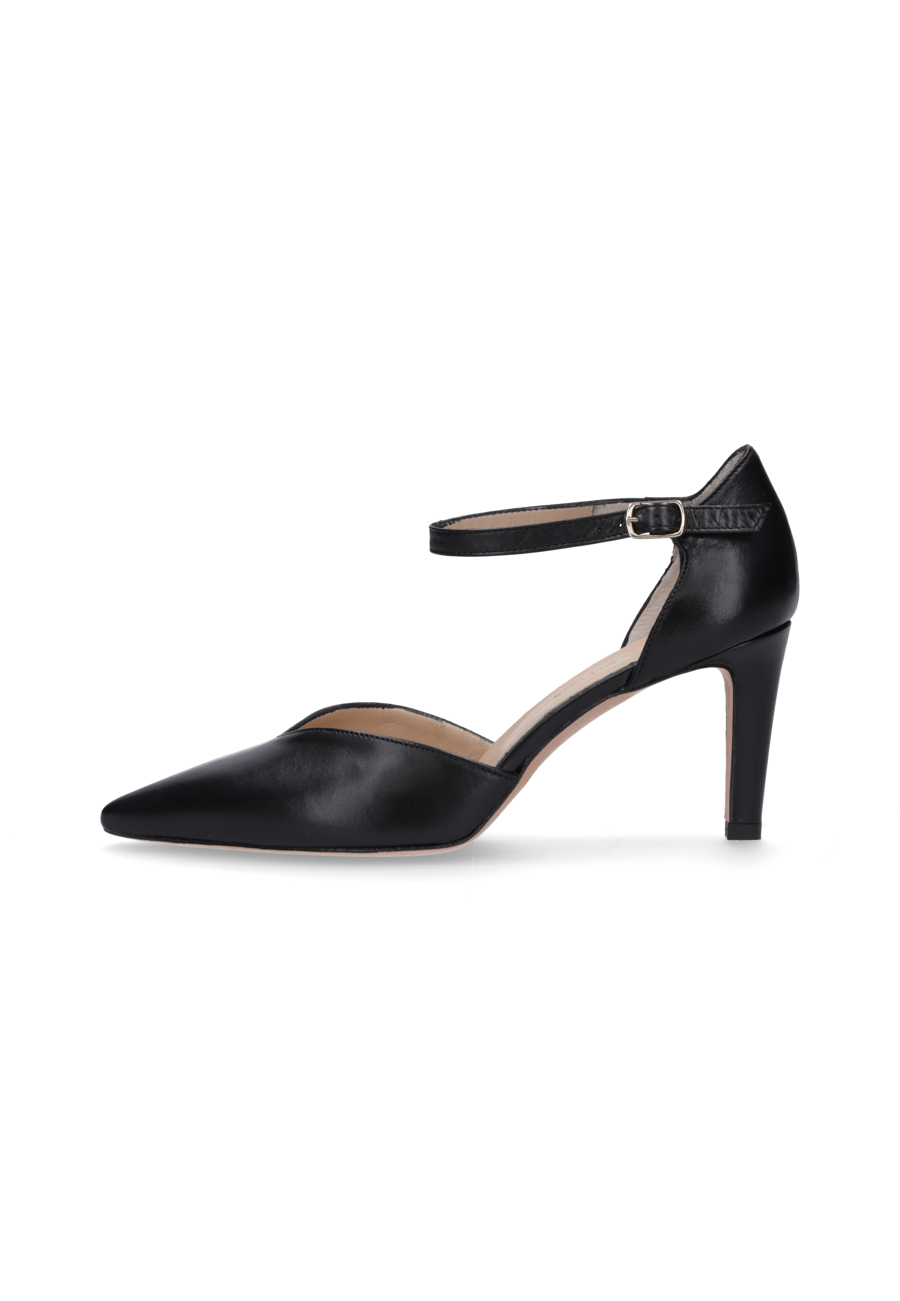 NAO Glattleder Black, Schuhwerk, Schuh, Hoher Absatz, Sandale, Riemen