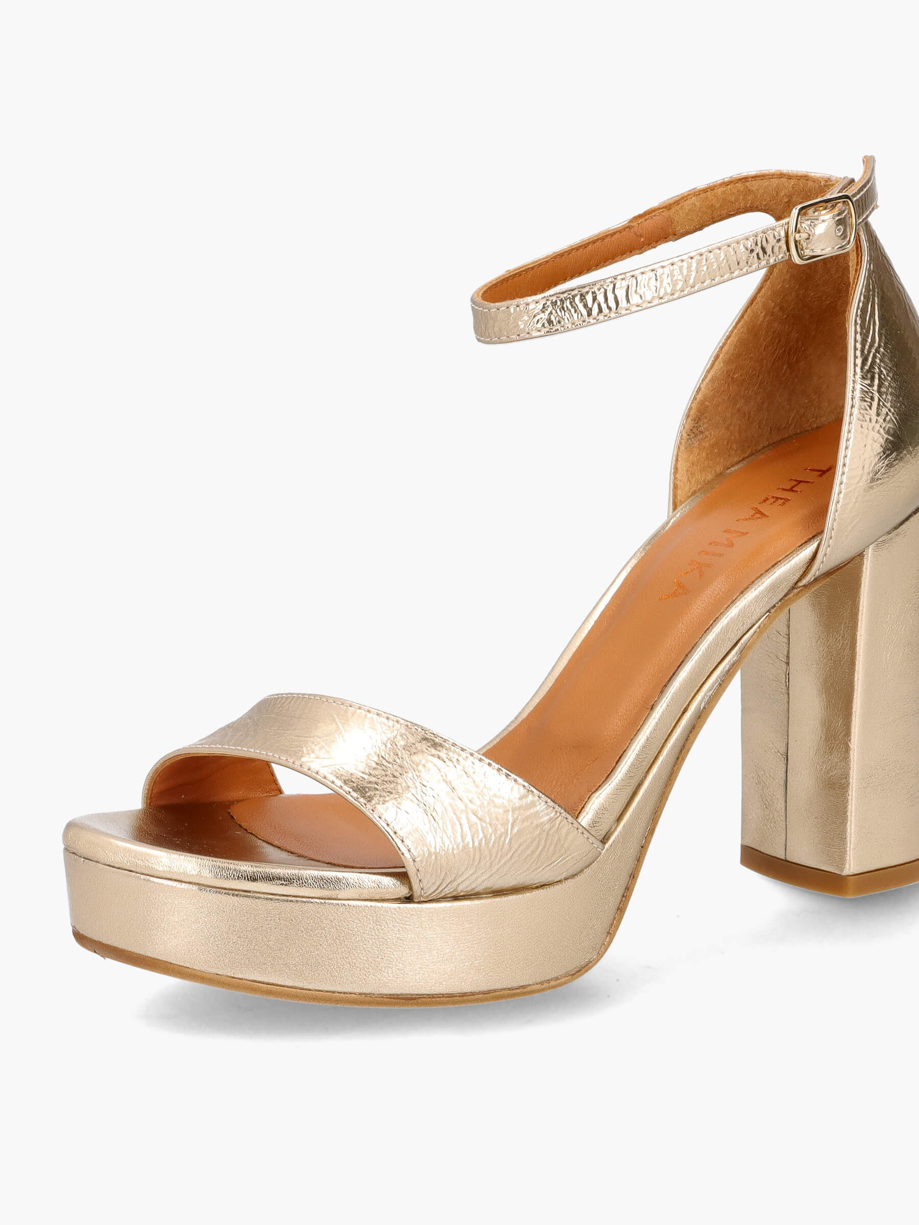 Plateau-Sandalen metallic 100 mm, Bekleidung, Schuhwerk, Schuh, Hoher Absatz, Sandale