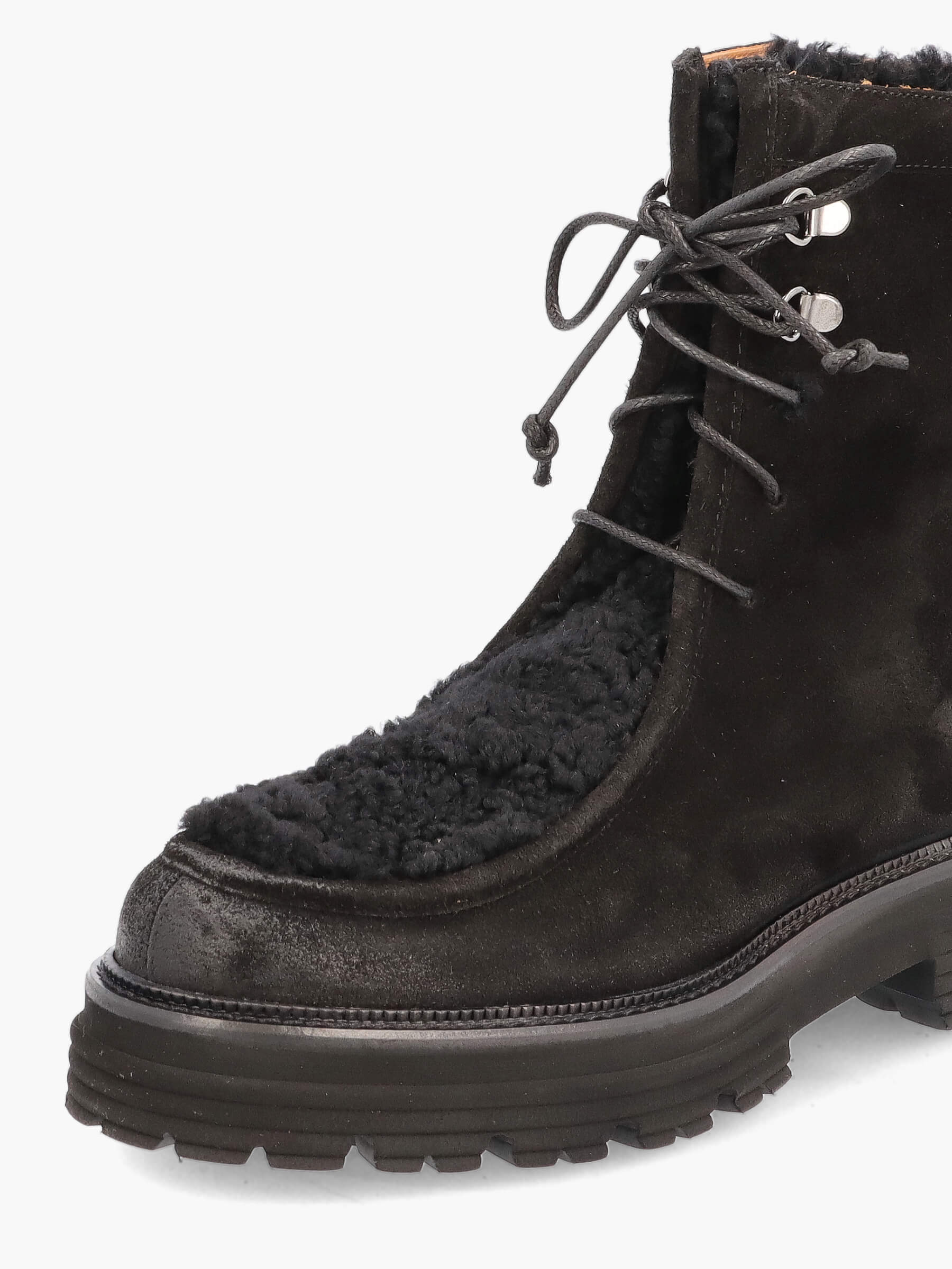 Lammfell Stiefeletten schwarz, Bekleidung, Schuhwerk, Schuh, Sneaker