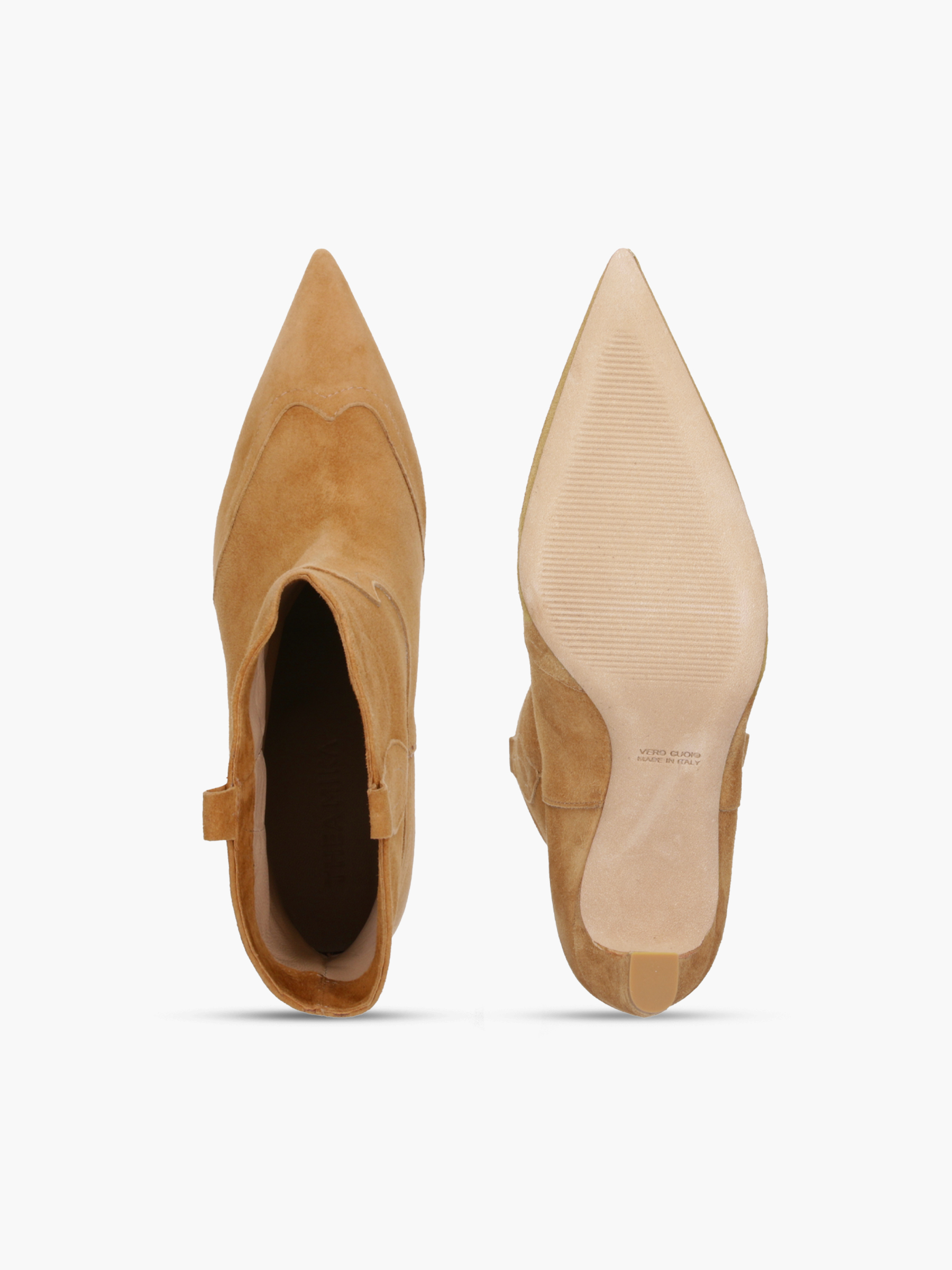 VARI Veloursleder Beige, Bekleidung, Schuhwerk, Schuh, Hoher Absatz