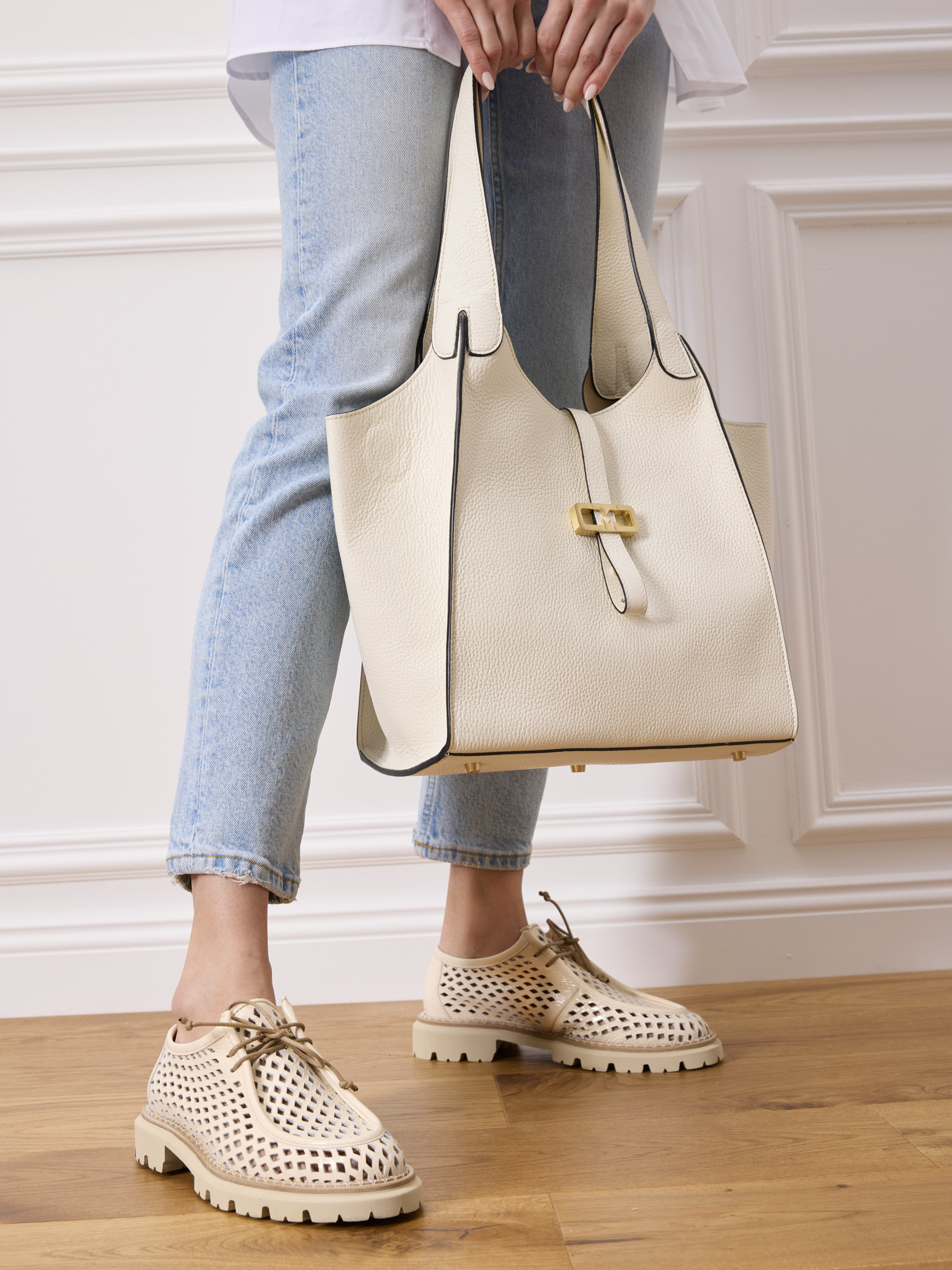 Lilou Kalbsleder Weiß, Schuh, Sneaker, Tasche, Handtasche, Geldbörse
