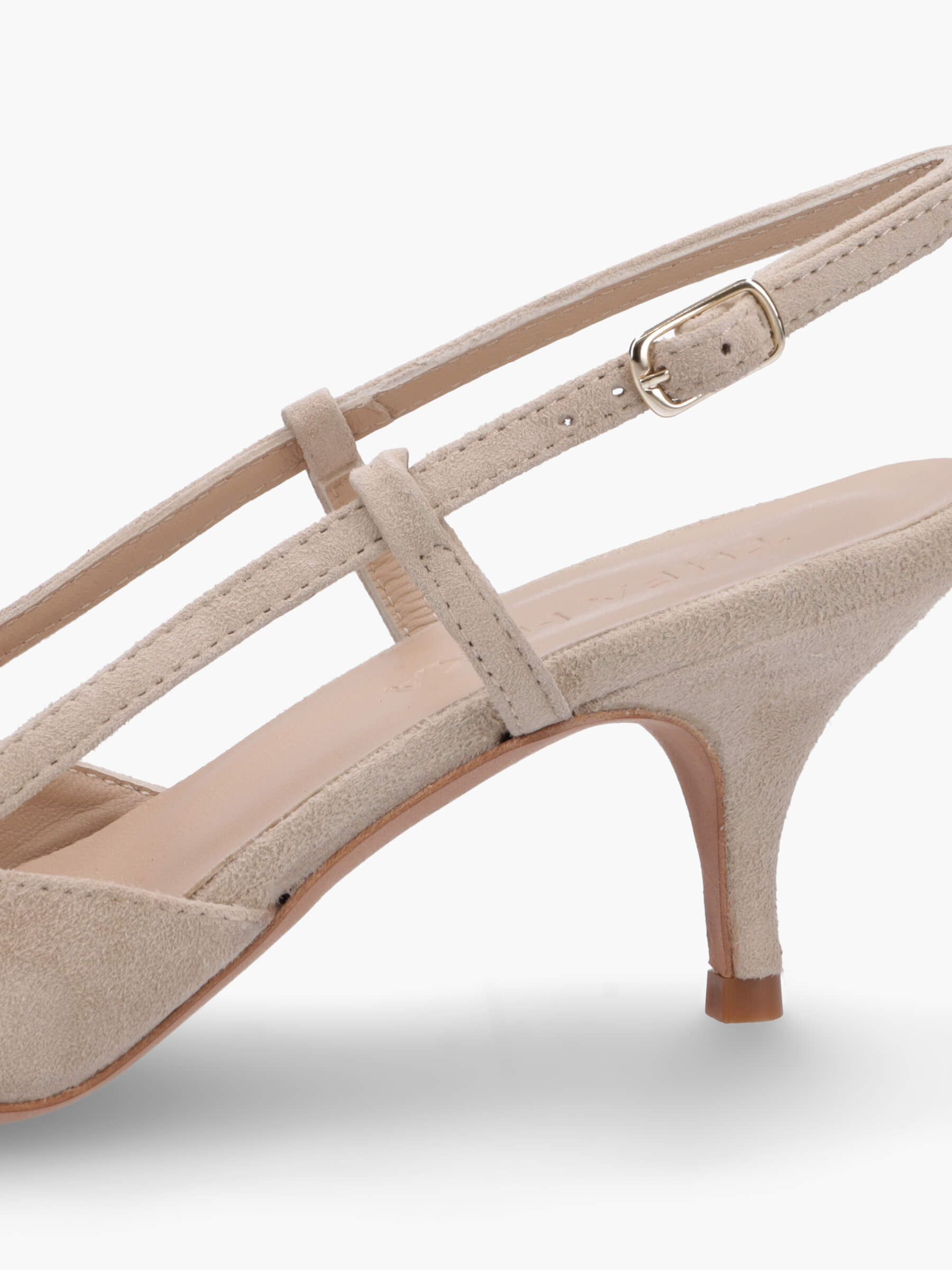 VANI Veloursleder Beige, Bekleidung, Schuhwerk, Schuh, Sandale, Hoher Absatz
