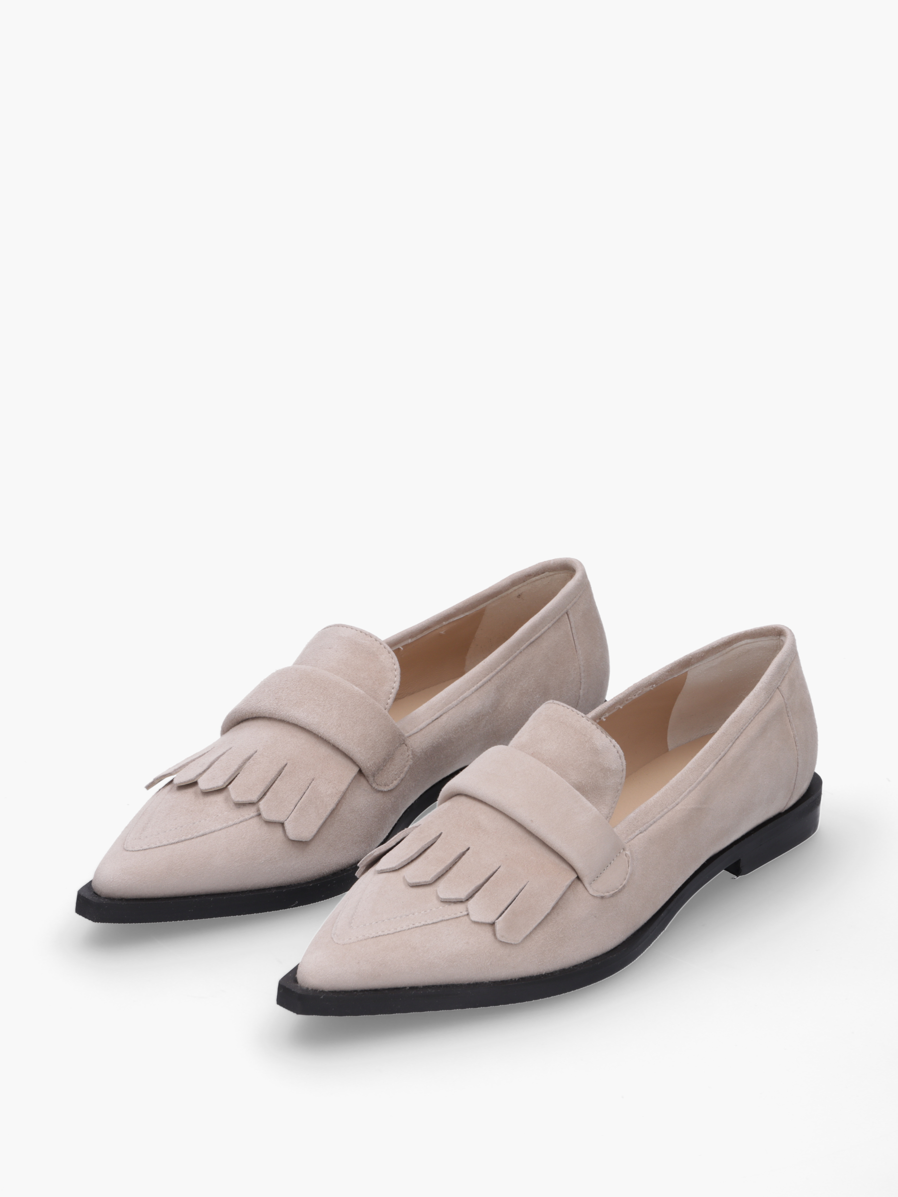 MINEE Veloursleder Beige, Bekleidung, Schuhwerk, Schuh, Sneaker, Sandale