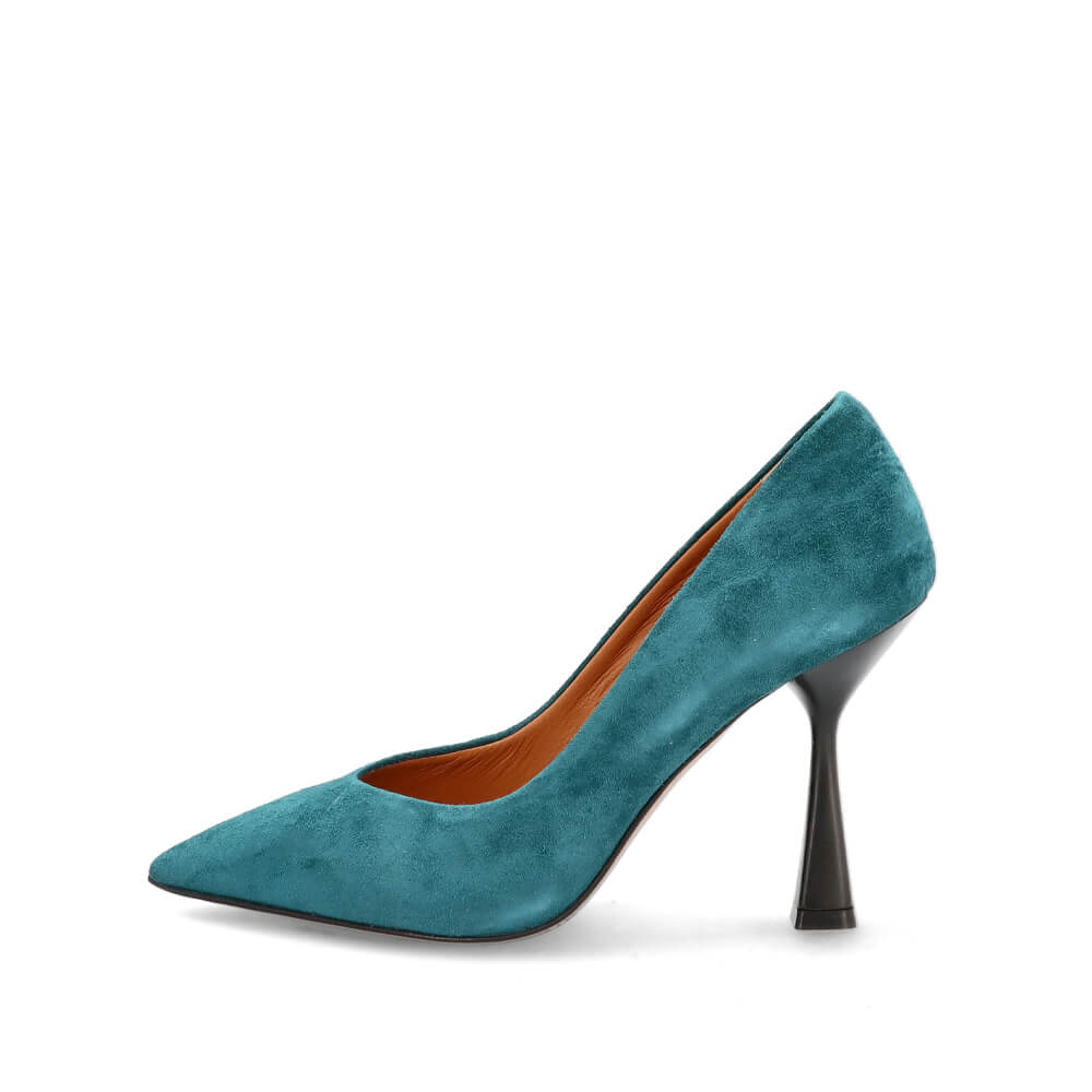 Pumps petrolio, Bekleidung, Schuhwerk, Schuh, Hoher Absatz, Wildleder