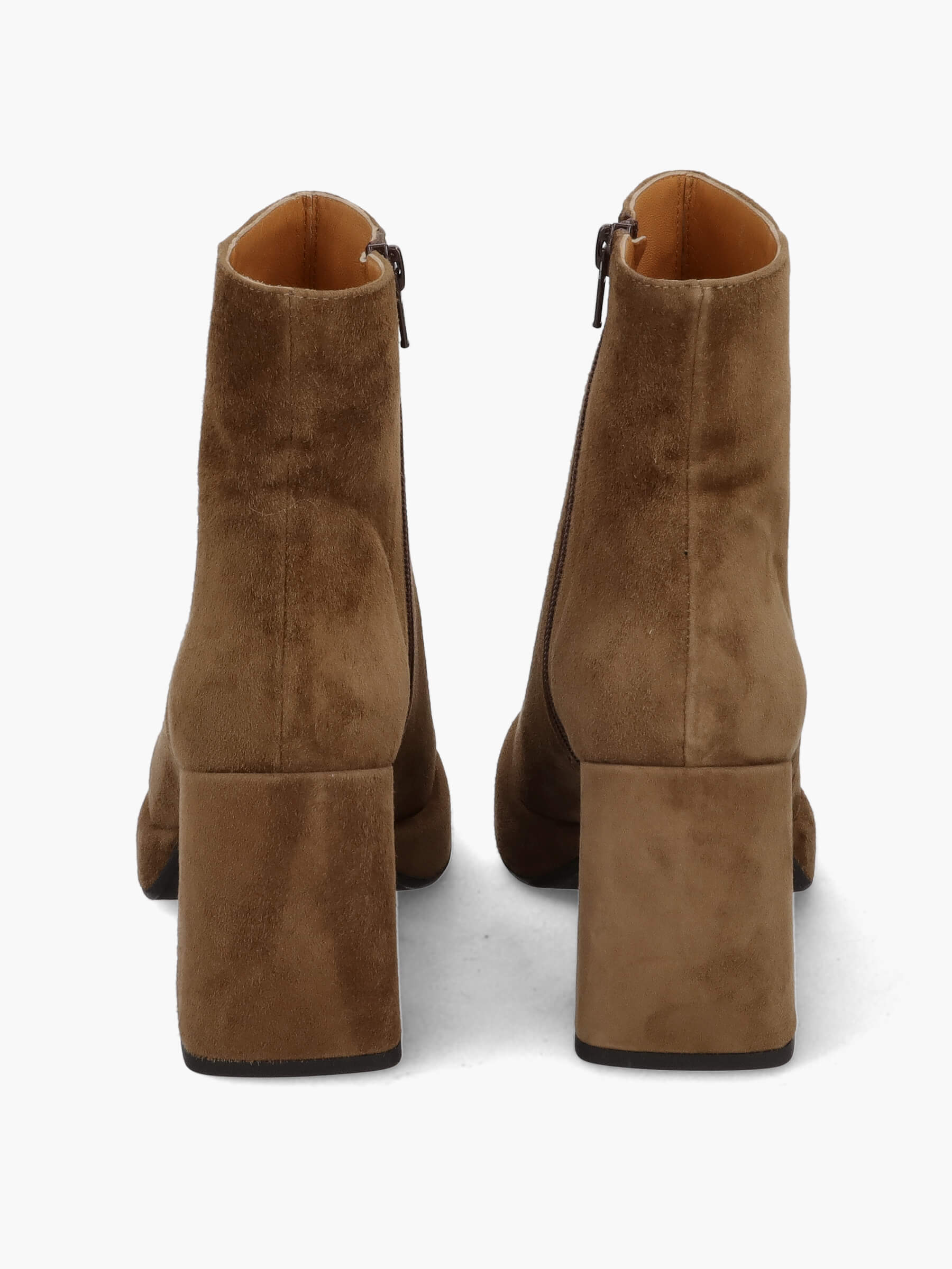 Plateau-Stiefeletten braun 85 mm, Wildleder, Schuhwerk, Schuh, Hoher Absatz, Handschuh