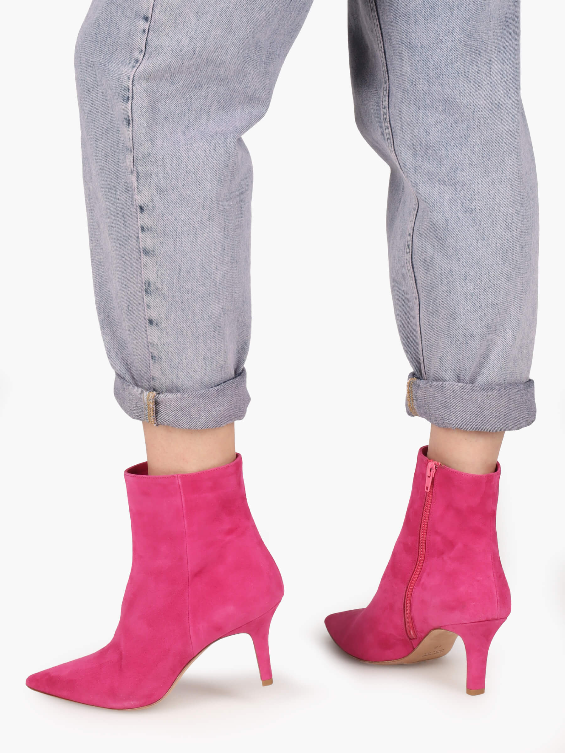 Stiefeletten fuxia 70 mm
