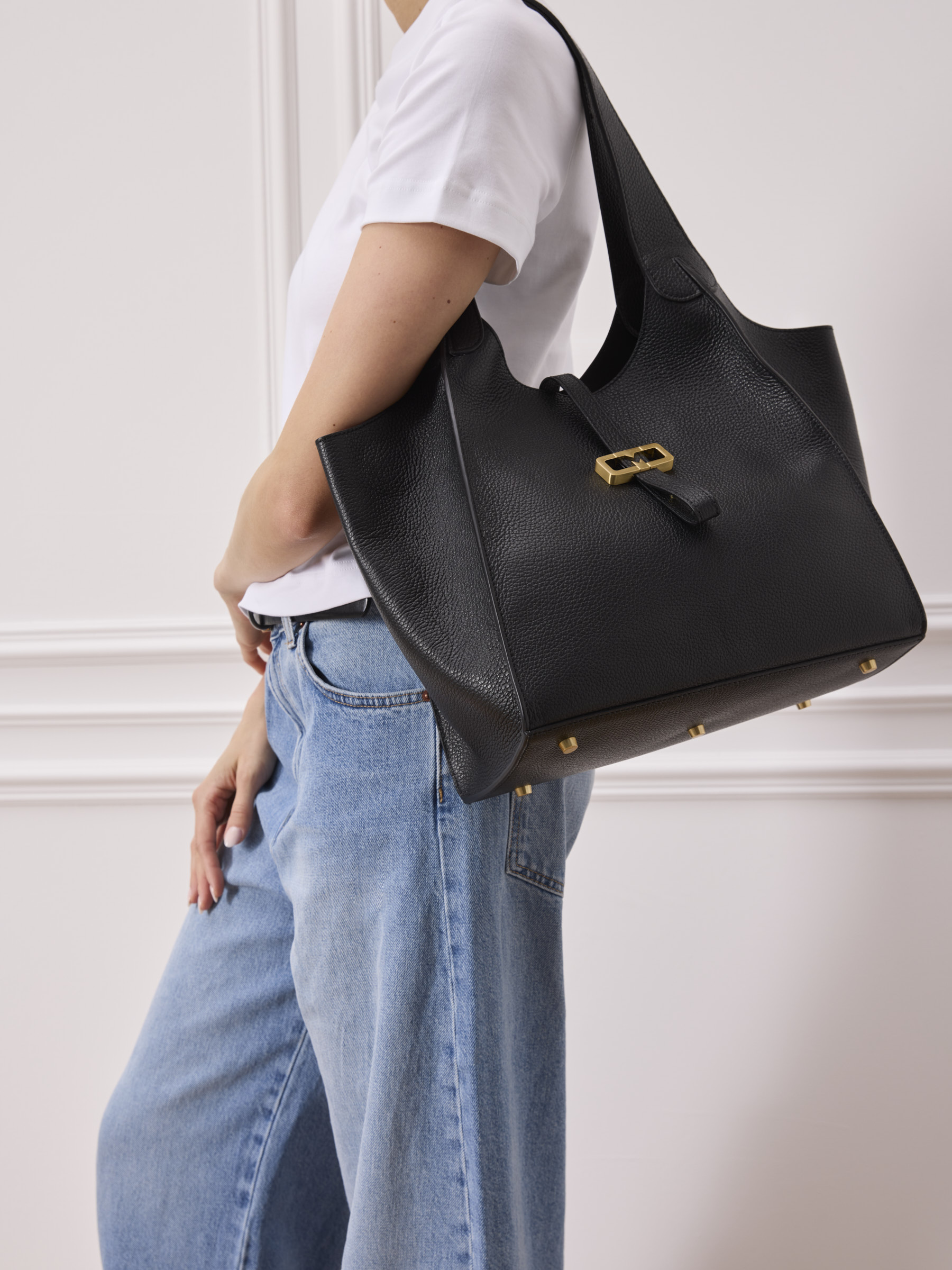 Lilou Kalbsleder Schwarz, Zubehor, Tasche, Handtasche, Geldbörse, Tragetasche