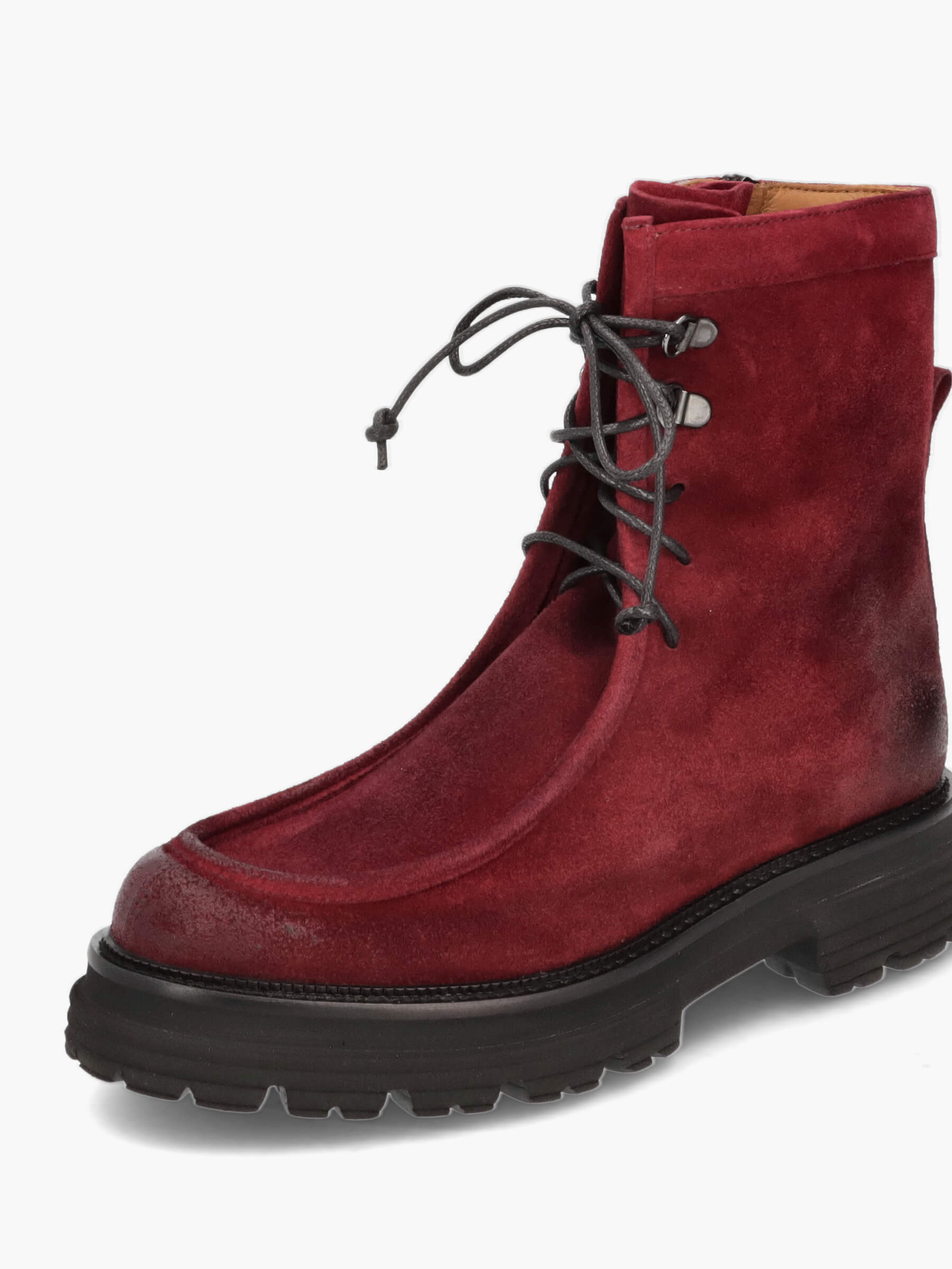  Schnürstiefeletten bordeaux, Bekleidung, Schuhwerk, Schuh, Wildleder