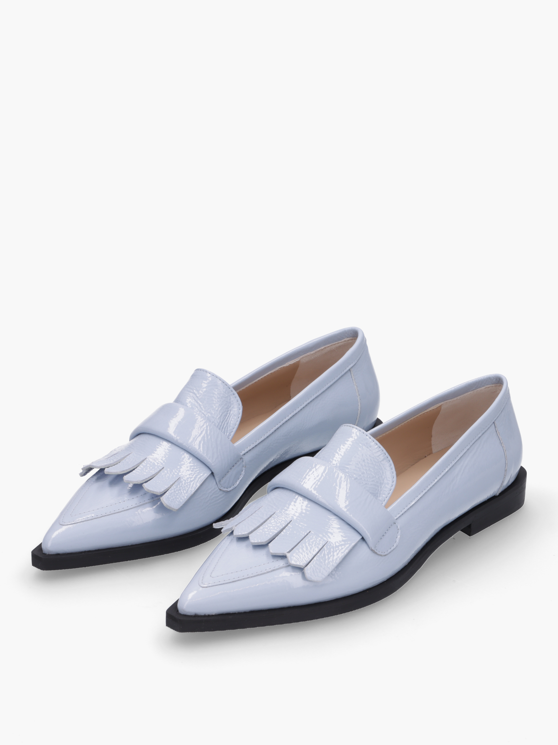 MINEE Lackleder Hellblau, Bekleidung, Schuhwerk, Schuh, Sneaker, Sandale