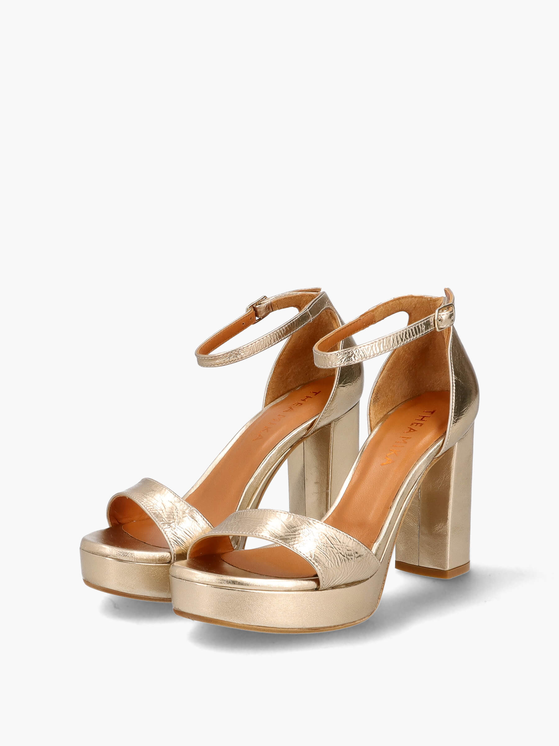 Plateau-Sandalen metallic 100 mm, Bekleidung, Schuhwerk, Schuh, Sandale, Hoher Absatz