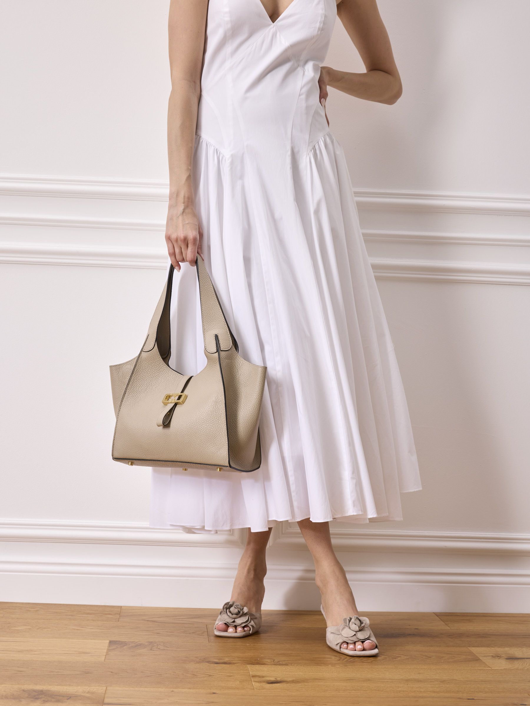 GANKO Veloursleder Beige, Sandale, Erwachsener, Weiblich, Person, Frau
