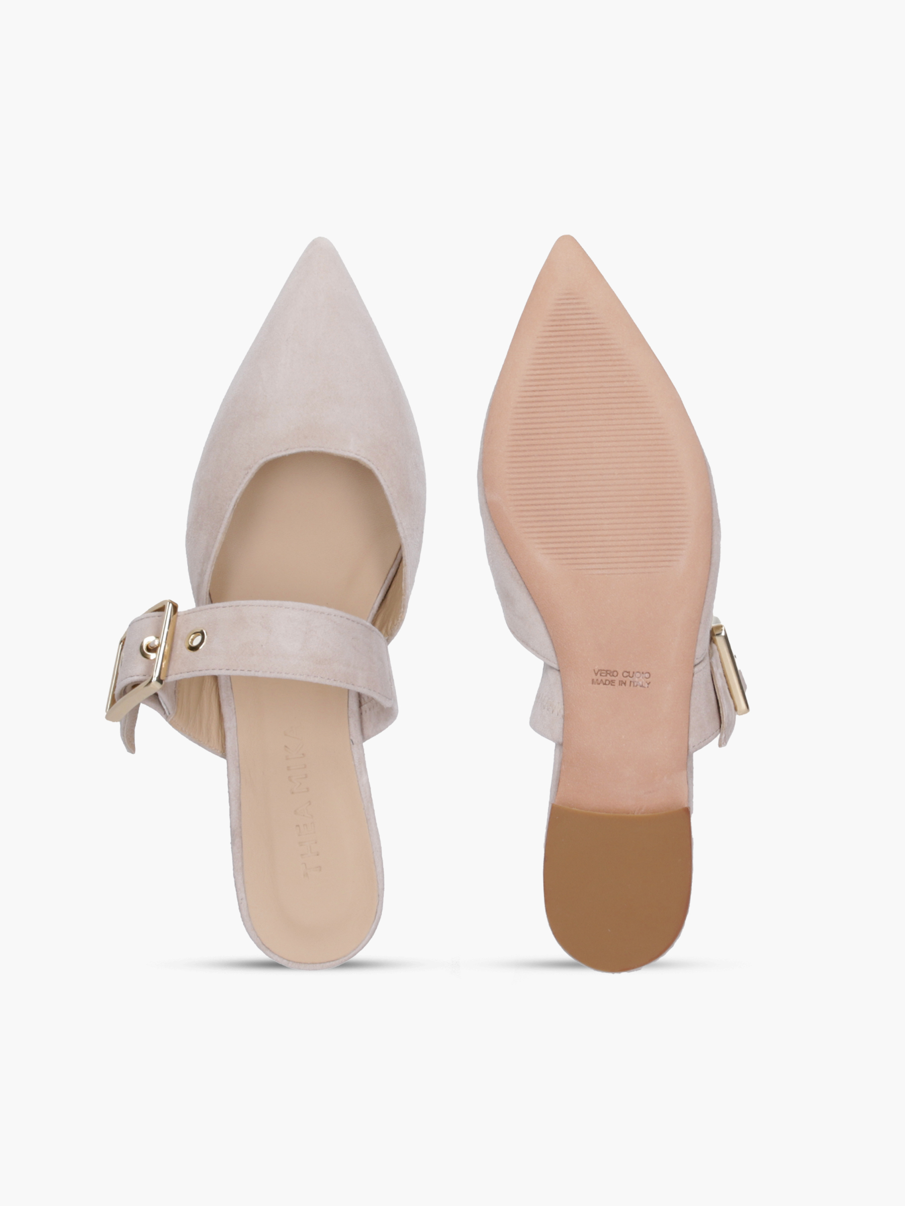 MIWA Veloursleder Beige, Bekleidung, Schuhwerk, Schuh, Hoher Absatz, Sandale