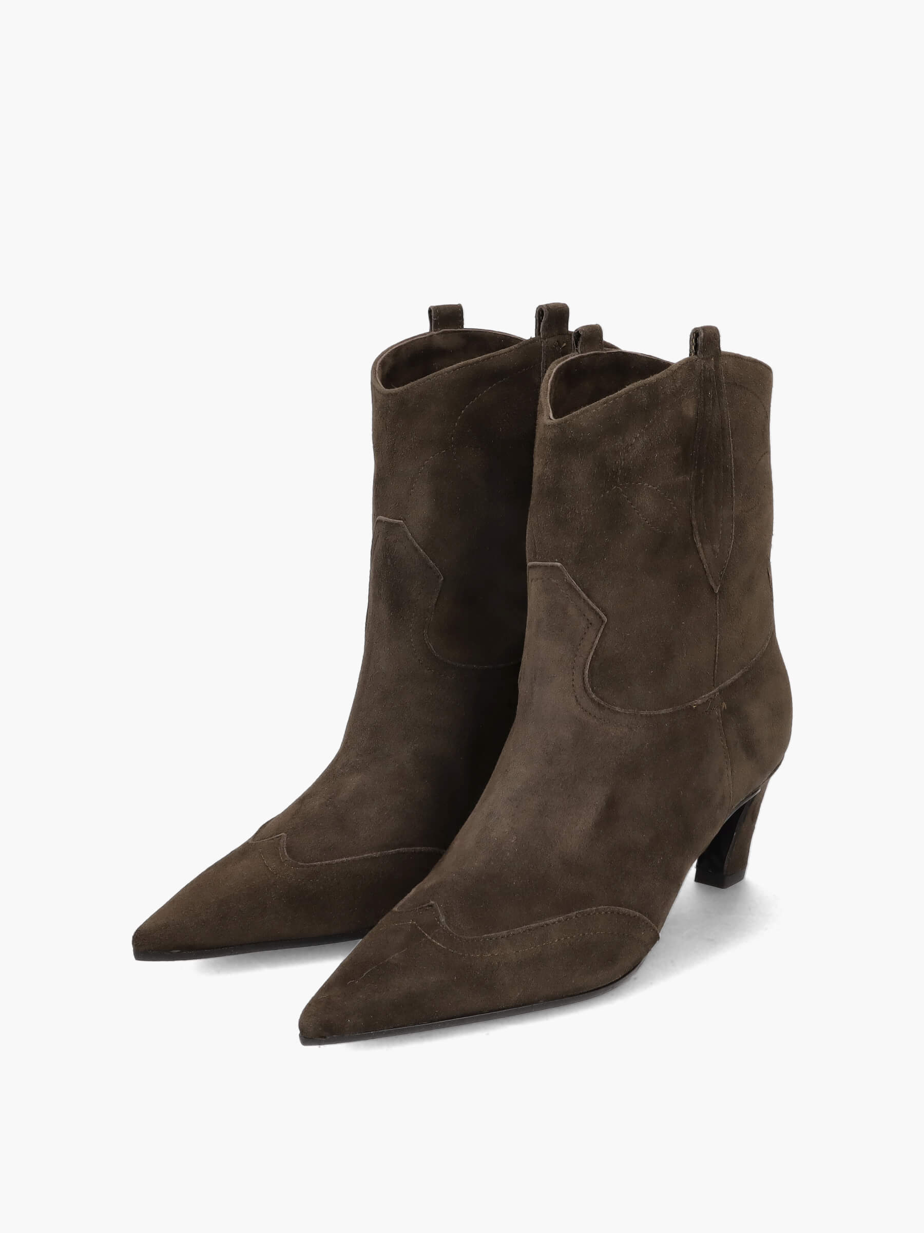 Cowboy-boots-dunkelbraun-50-mm-TMC452B-0010-0006-Thea-Mika_2_BM Cowboy boots dunkelbraun 50 mm, Bekleidung, Schuhwerk, Schuh, Wildleder
