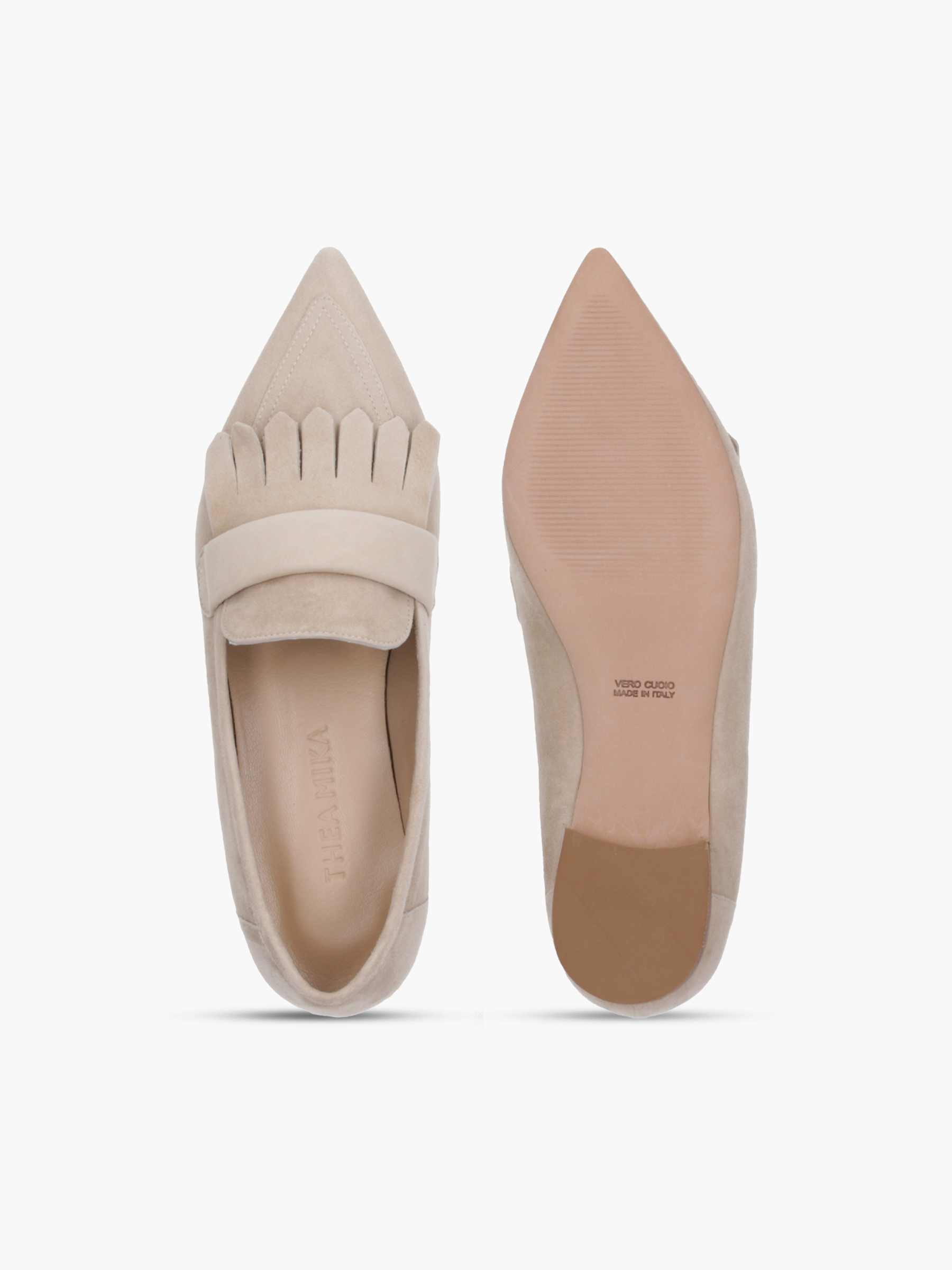 MARA Veloursleder Beige, Bekleidung, Schuhwerk, Schuh