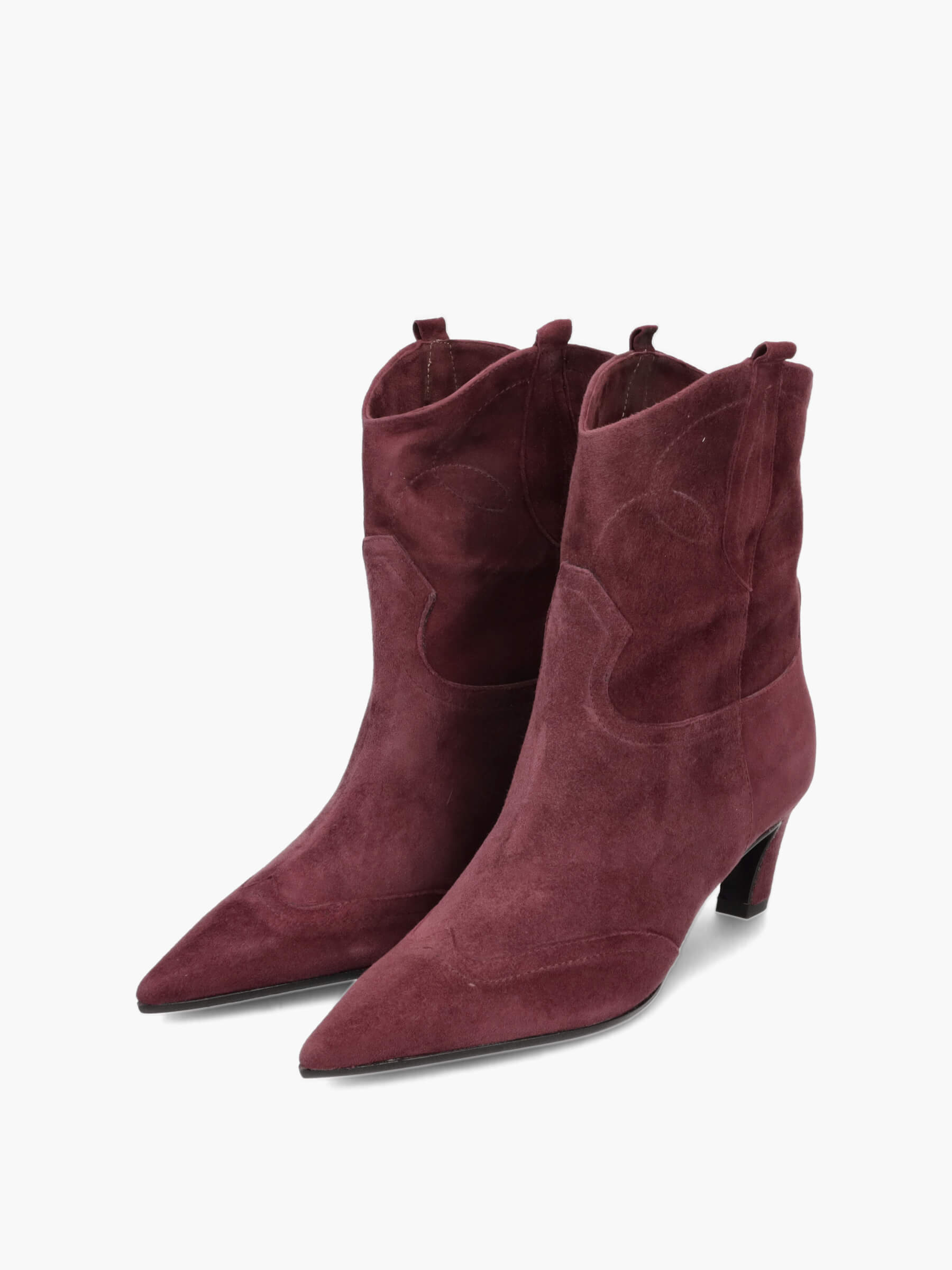 Cowboy boots dunkelrot 50 mm, Wildleder, Kleidung, Schuhwerk, Schuh, Hoher Absatz