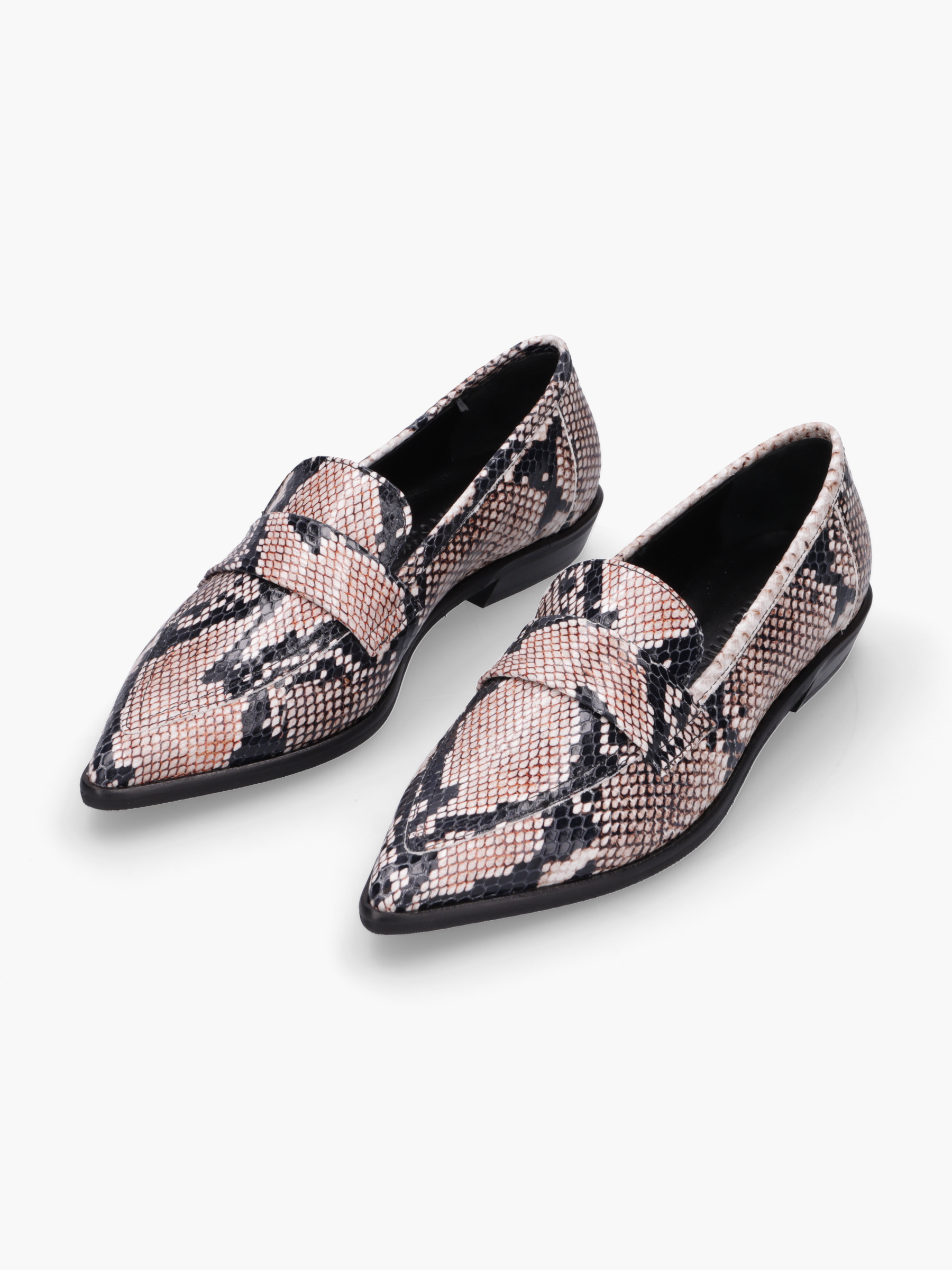 MIJU Glattleder Snake, Bekleidung, Schuhwerk, Schuh, Sandale