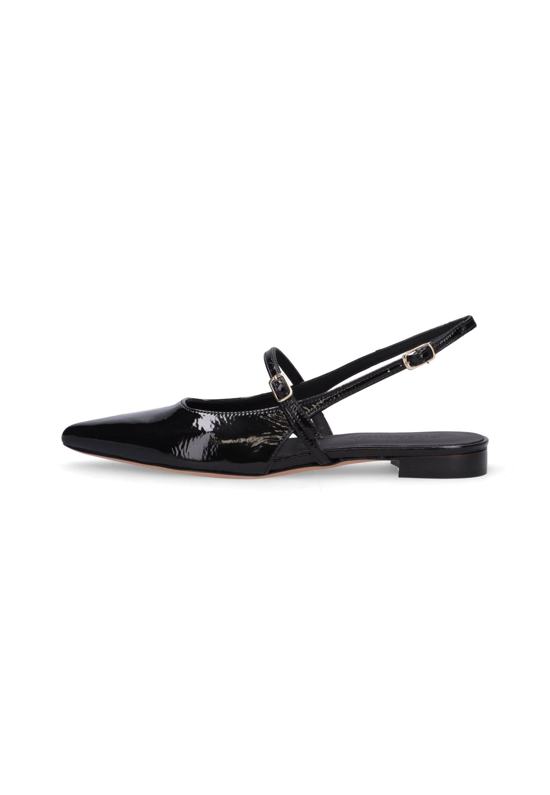 MEGUMI Lackleder Schwarz, Bekleidung, Schuhwerk, Sandale, Schuh