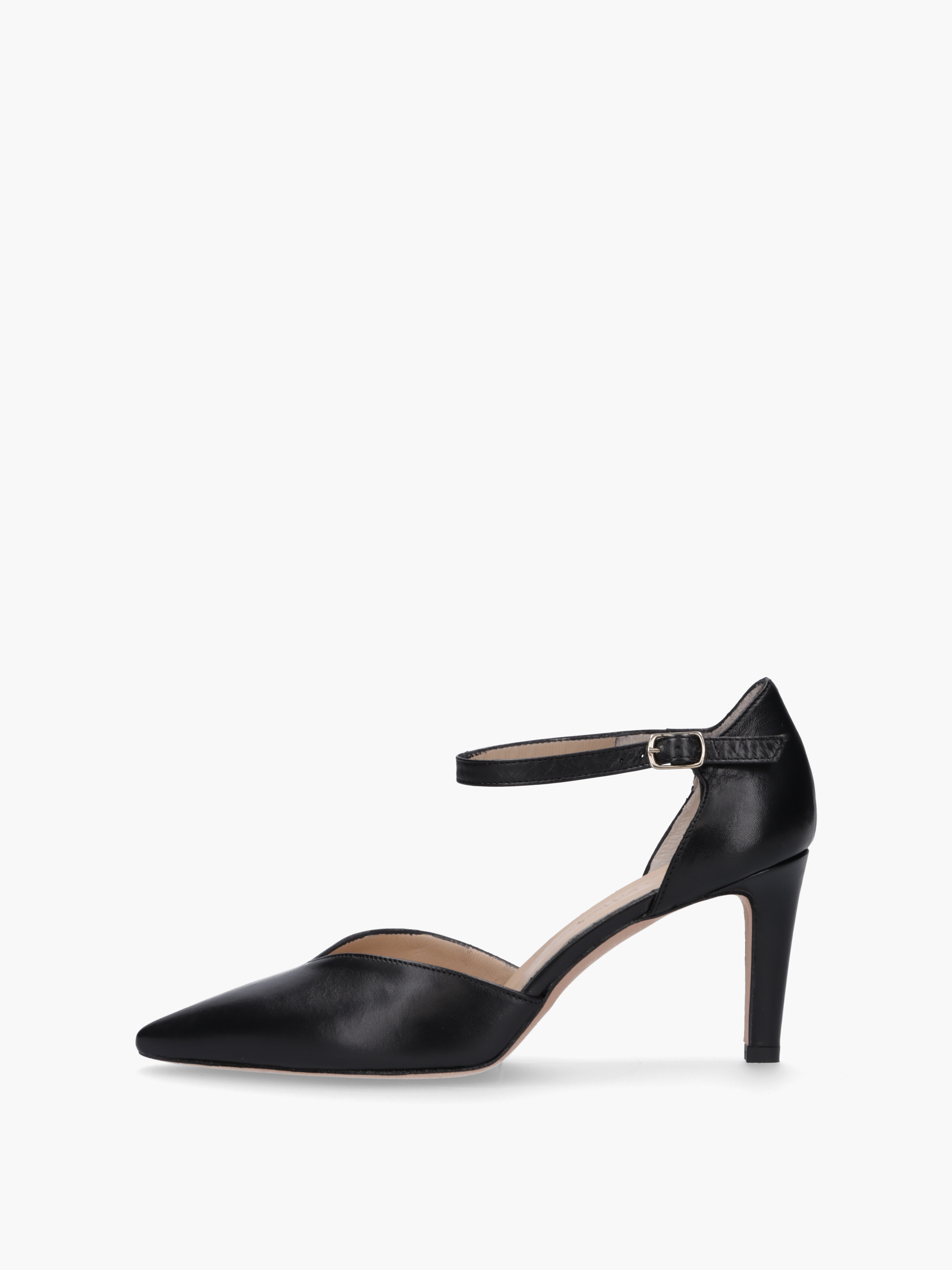 NAO Glattleder Black, Schuhwerk, Schuh, Hoher Absatz, Sandale, Riemen