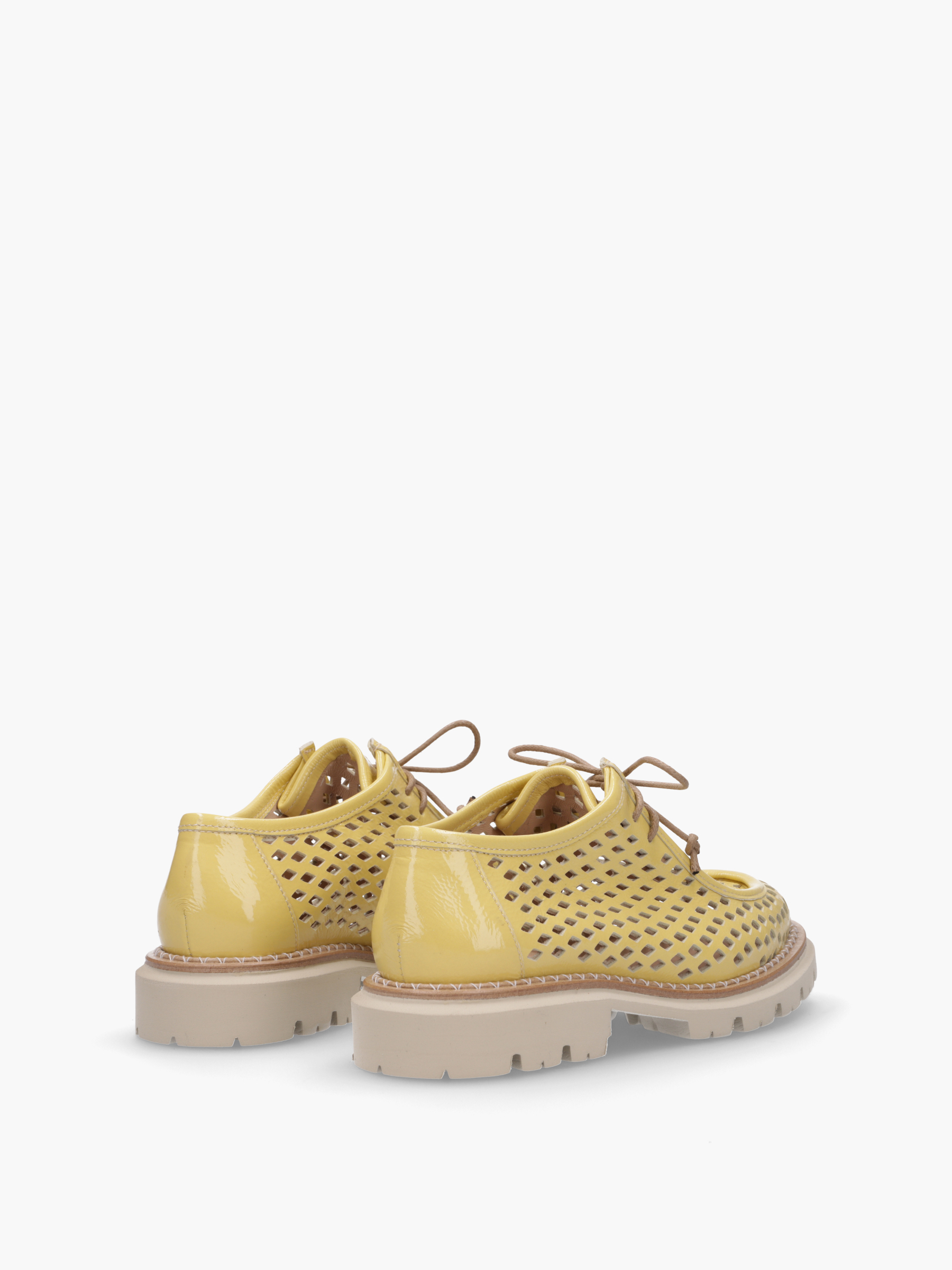 CHISE Lackleder Gelb, Bekleidung, Schuhwerk, Schuh, Sneaker, Sandale