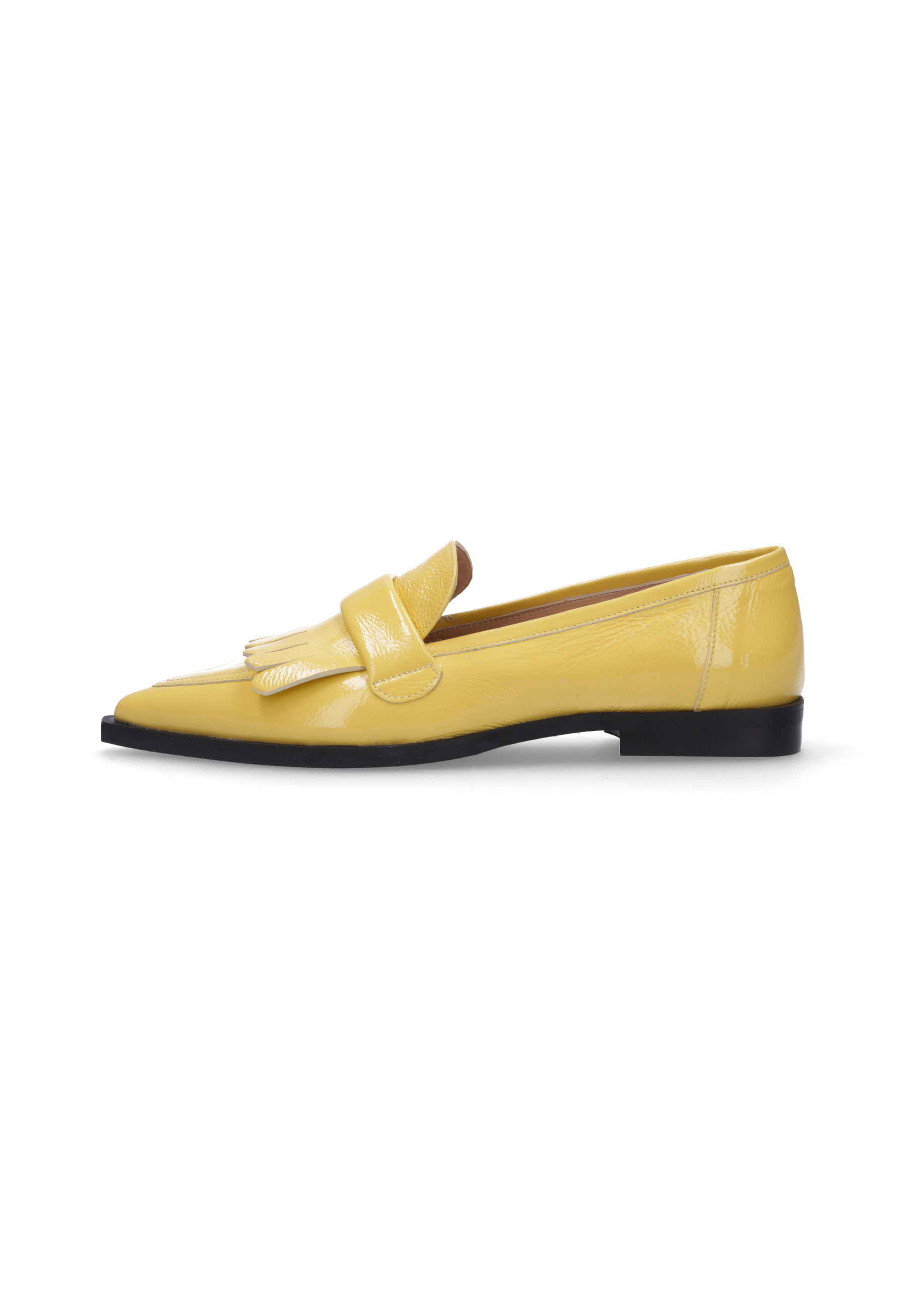 MINEE Lackleder Gelb, Bekleidung, Schuhwerk, Schuh, Sandale