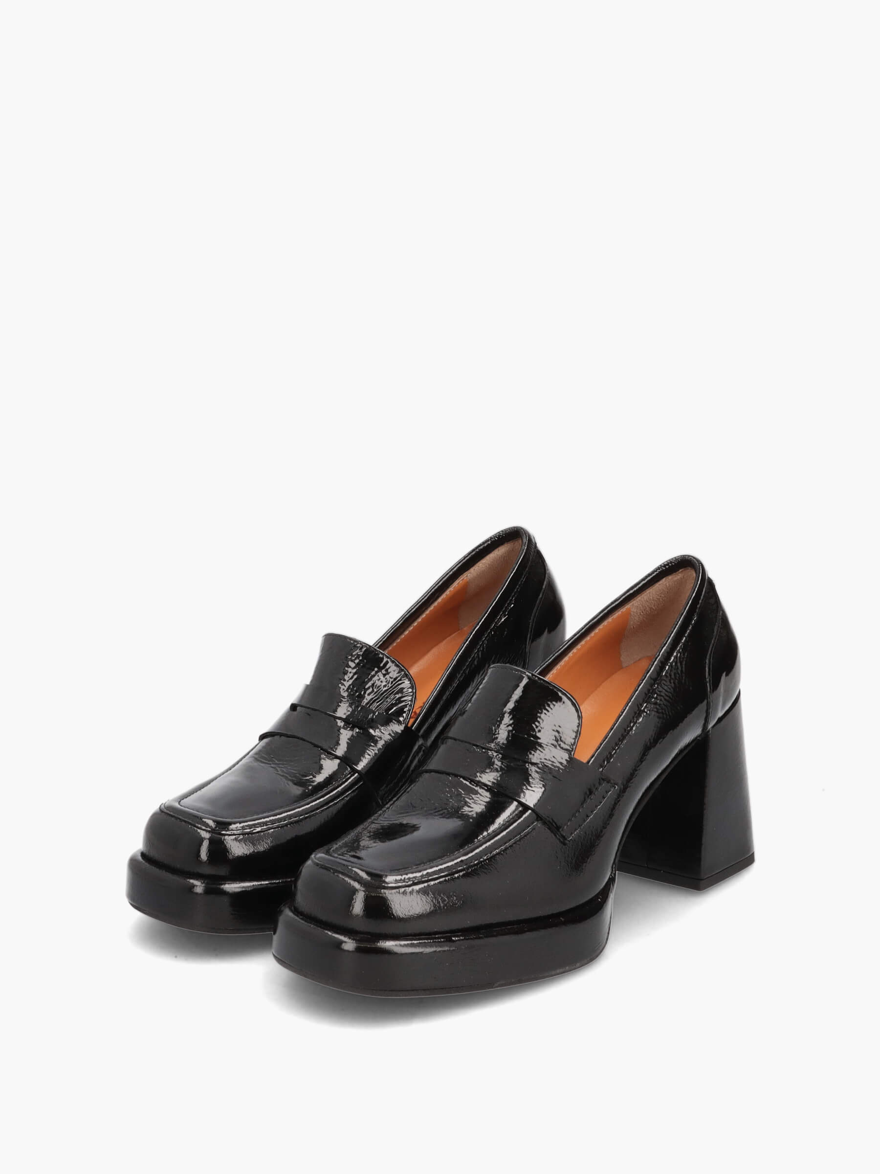 Penny-Loafer schwarz 85 mm, Bekleidung, Schuhwerk, Schuh, Hoher Absatz