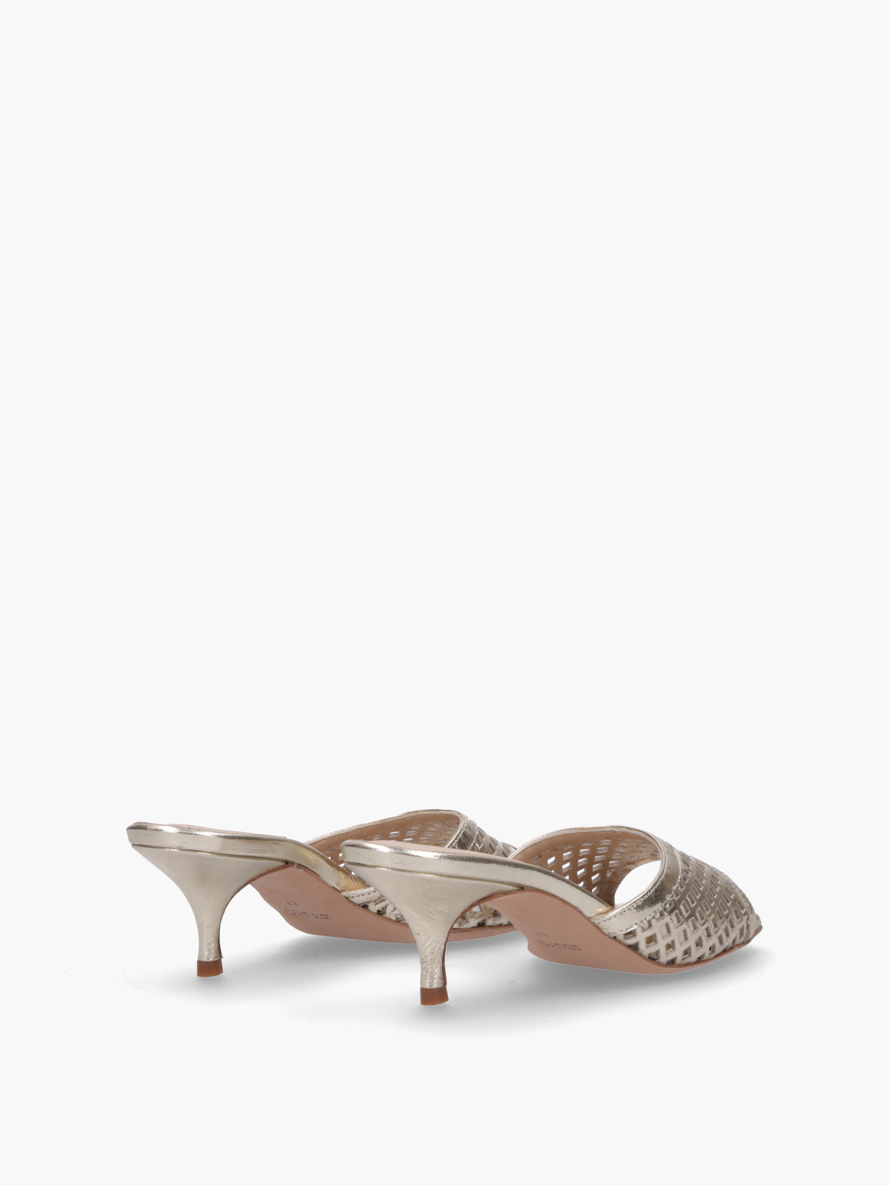 GINA Metallic-Leder Gold, Bekleidung, Schuhwerk, Schuh, Sandale, Hoher Absatz