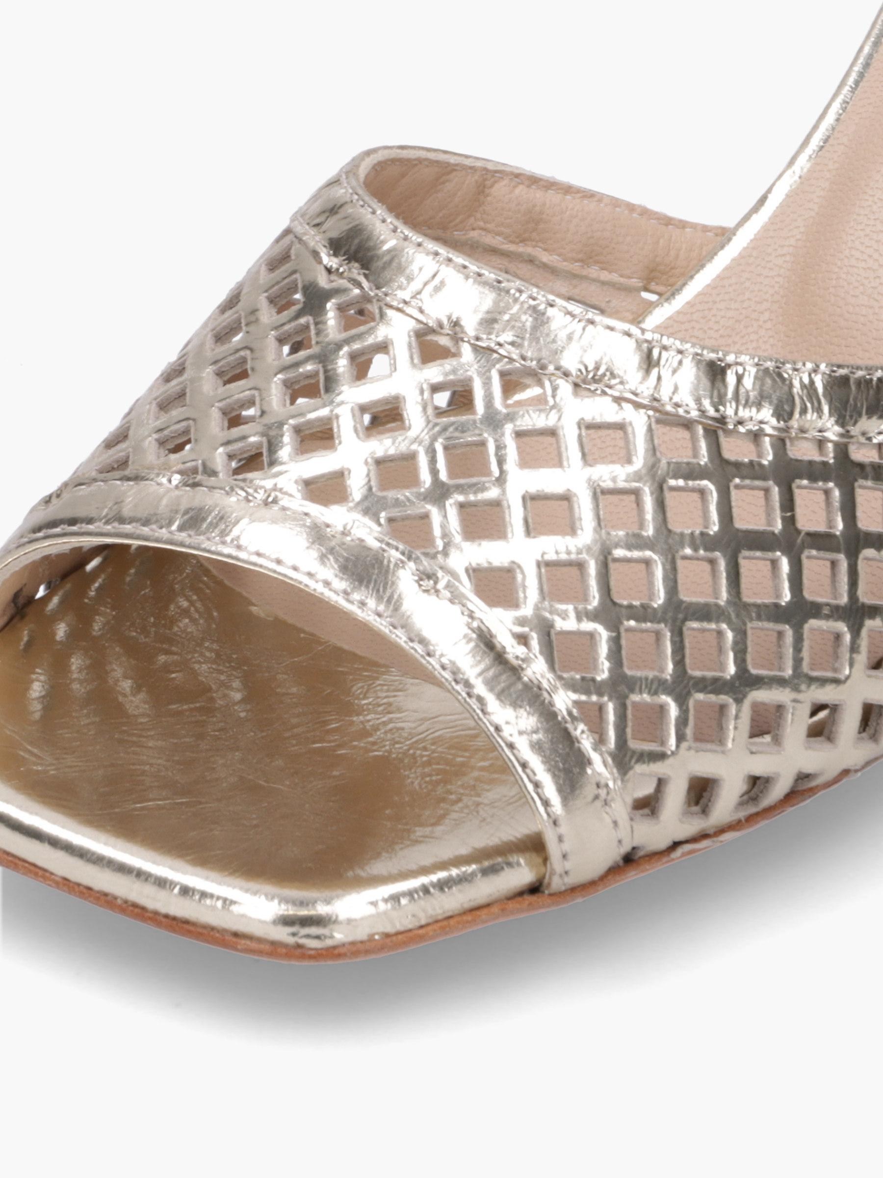 GINA Metallic-Leder Gold, Bekleidung, Schuhwerk, Schuh, Sandale