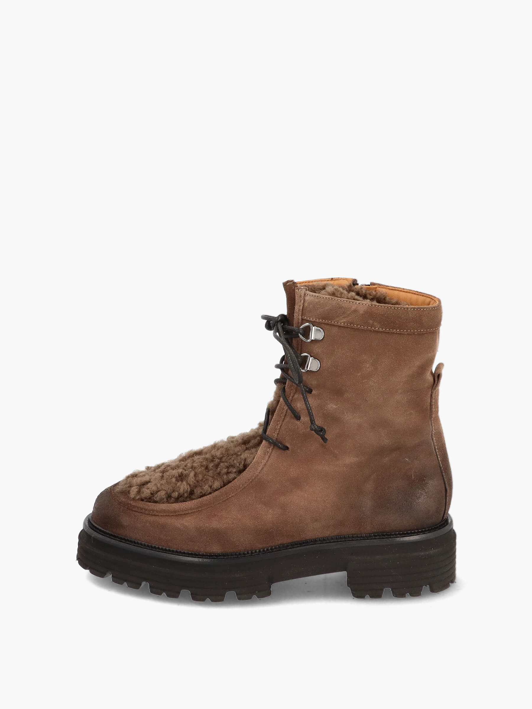 Lammfell Stiefeletten taupe, Bekleidung, Schuhwerk, Schuh, Wildleder