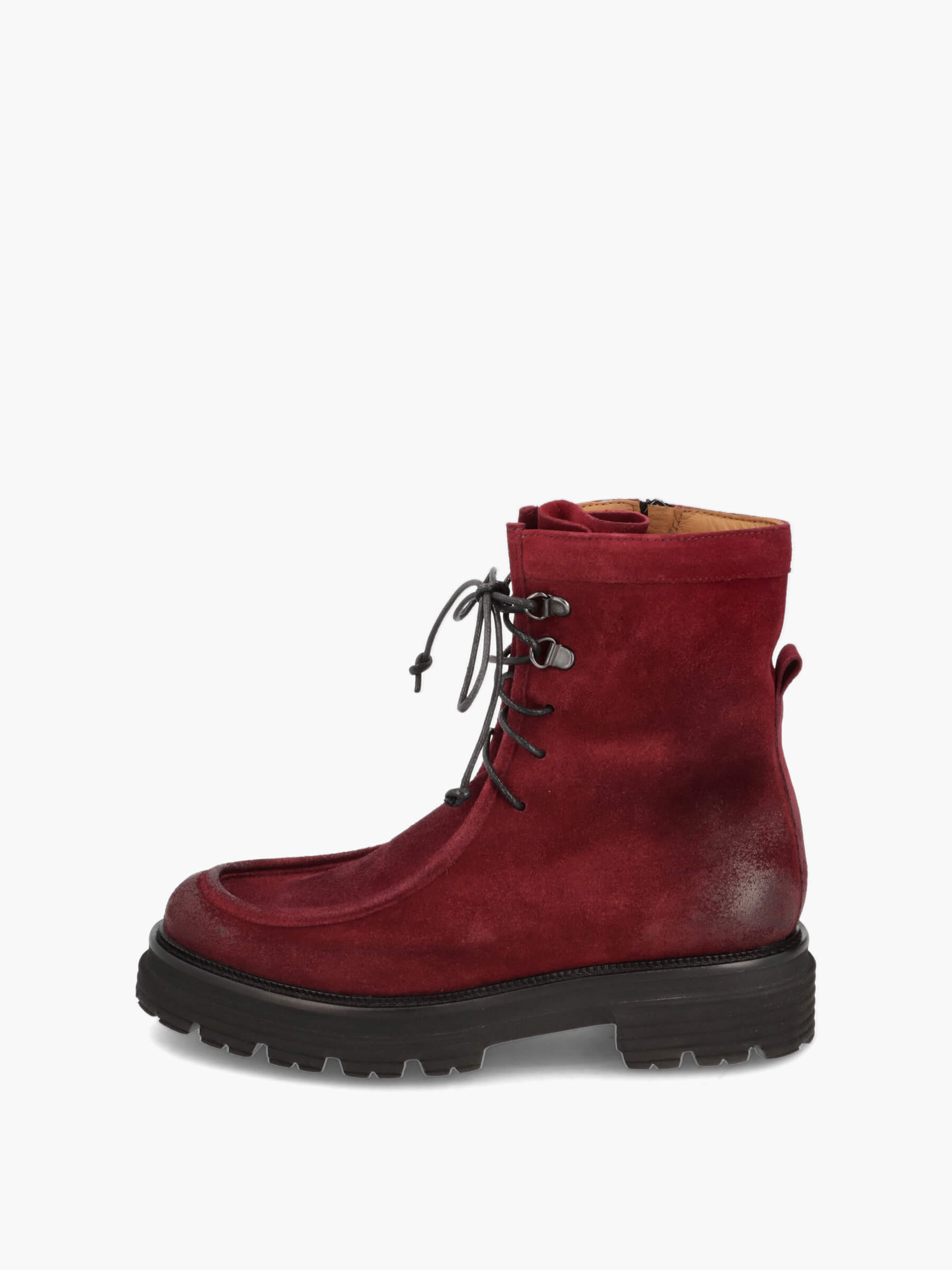  Schnürstiefeletten bordeaux, Bekleidung, Schuhwerk, Schuh, Wildleder