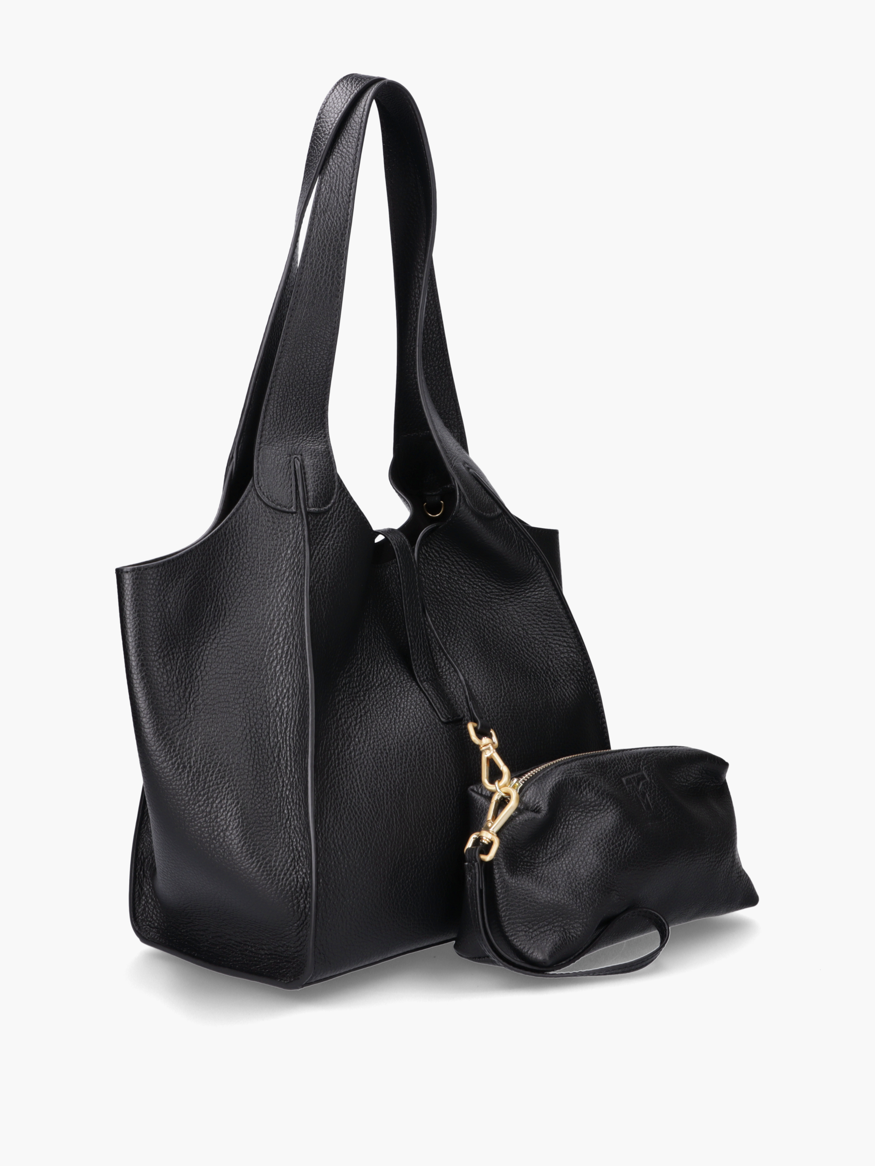 Lilou Kalbsleder Schwarz, Zubehor, Tasche, Handtasche, Tragetasche, Geldbörse