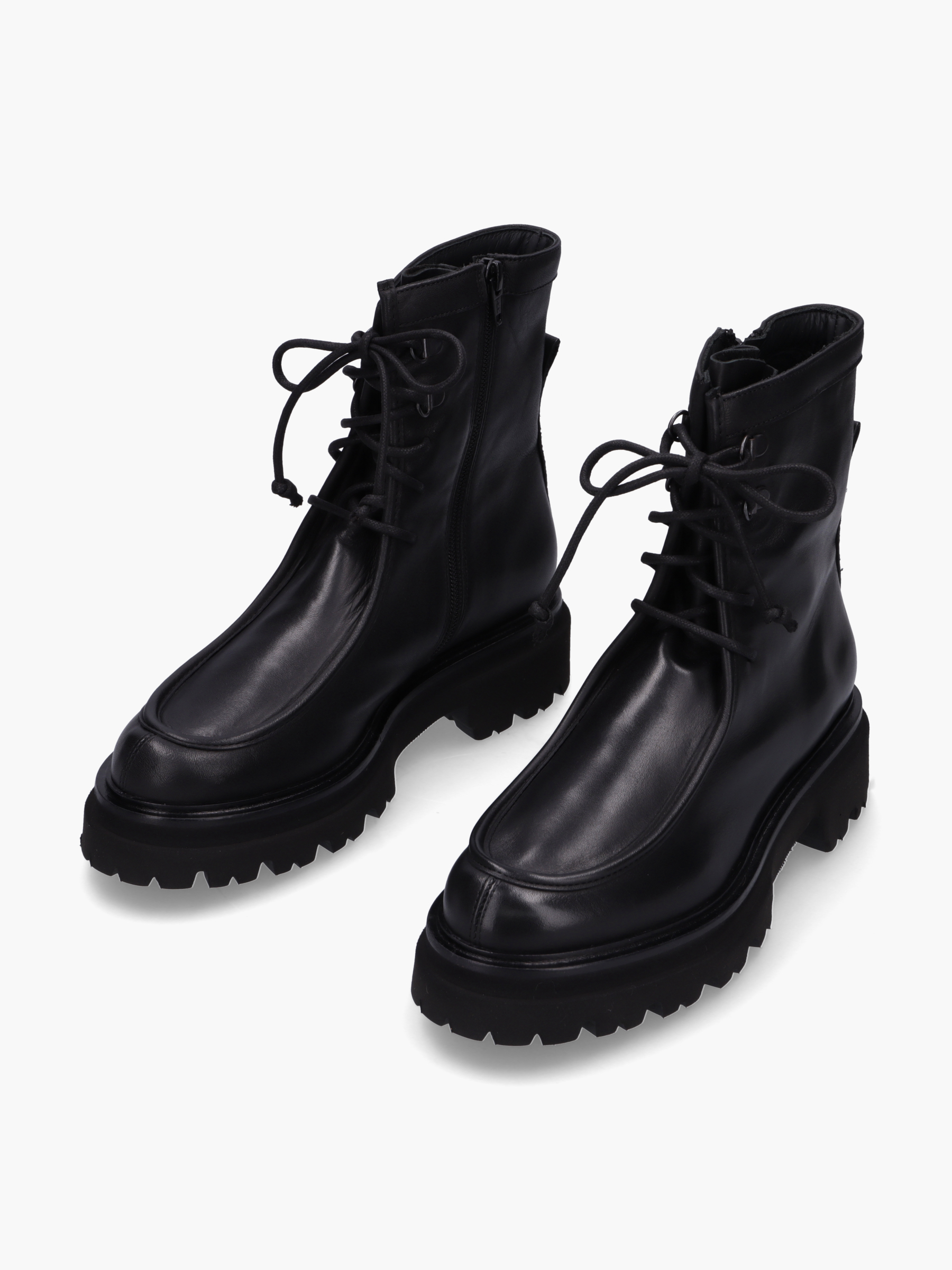 CHAKO Glattleder Schwarz, Bekleidung, Schuhwerk, Schuh, Stiefel